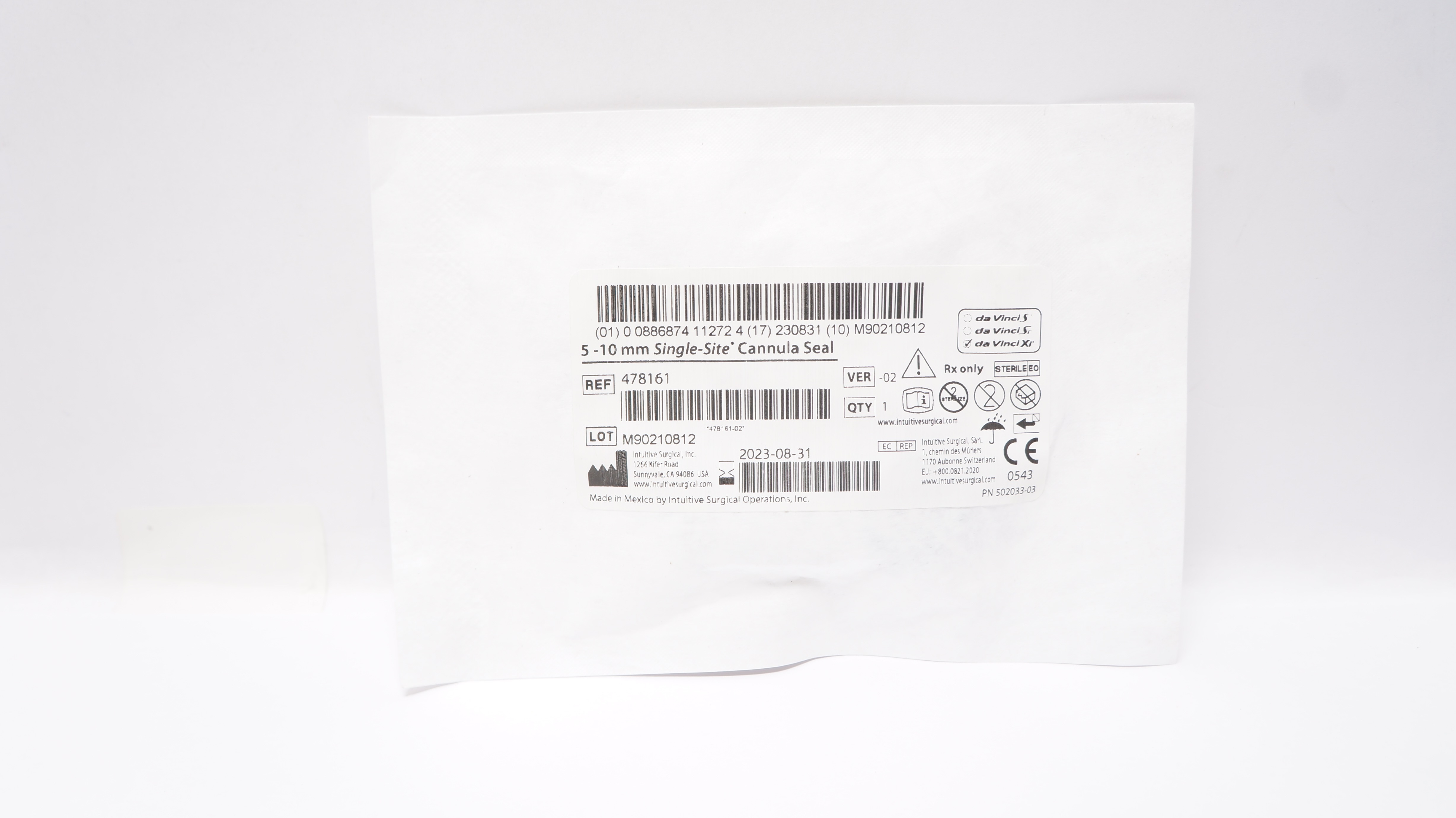 Intuitive Surgical 478161 Da Vinci Xi Single -Site Cannula Seal 5mm - 10mm (x)