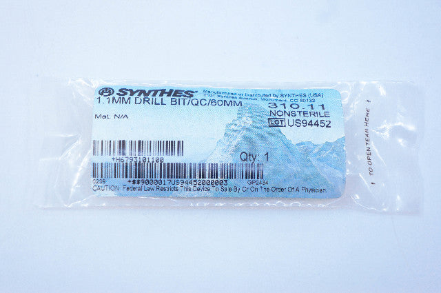 Synthes 310.11 1.1mm Drill Bit/QC/60mm