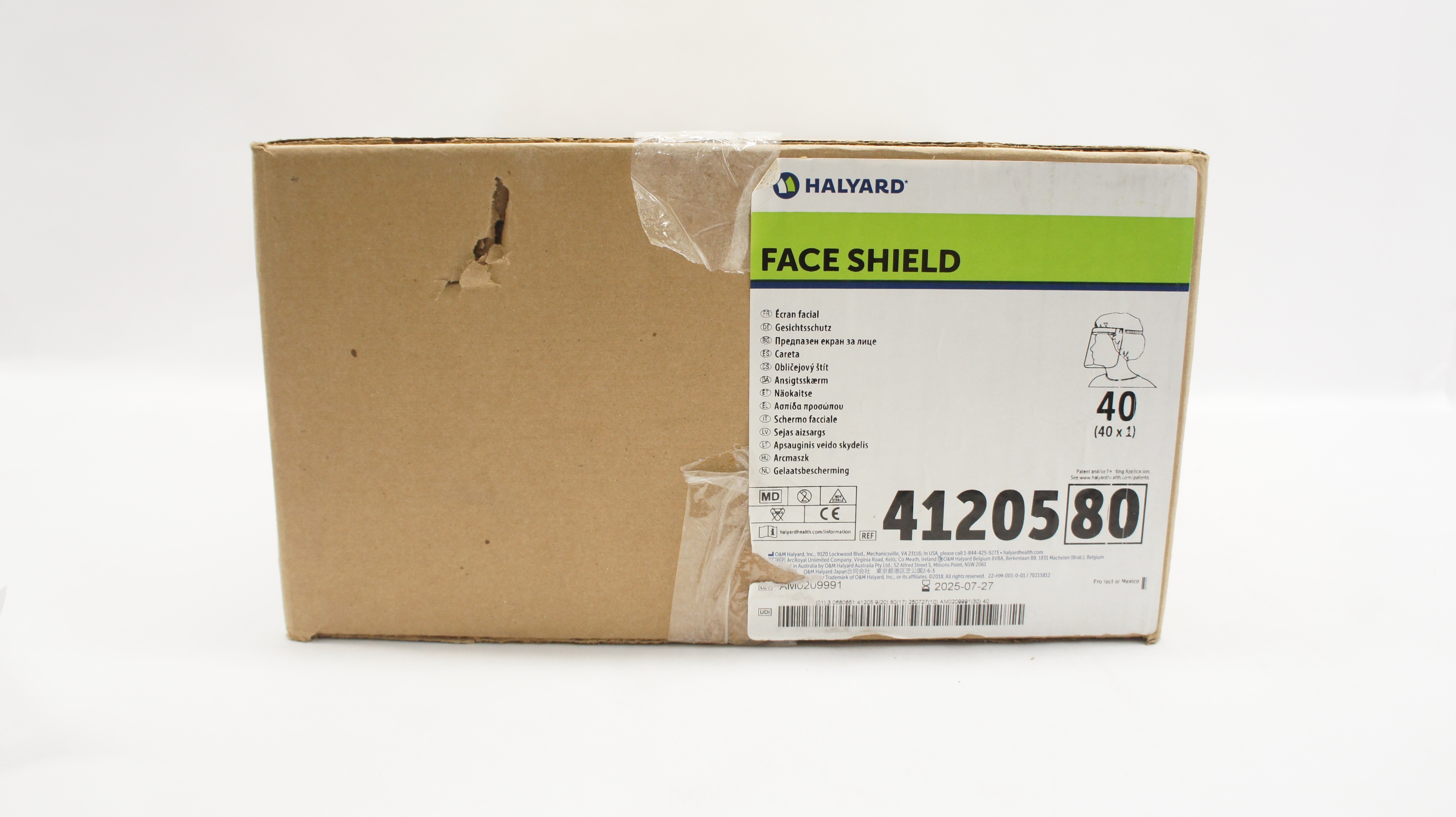 Halyard 4120580 Face Shield - Case of 40