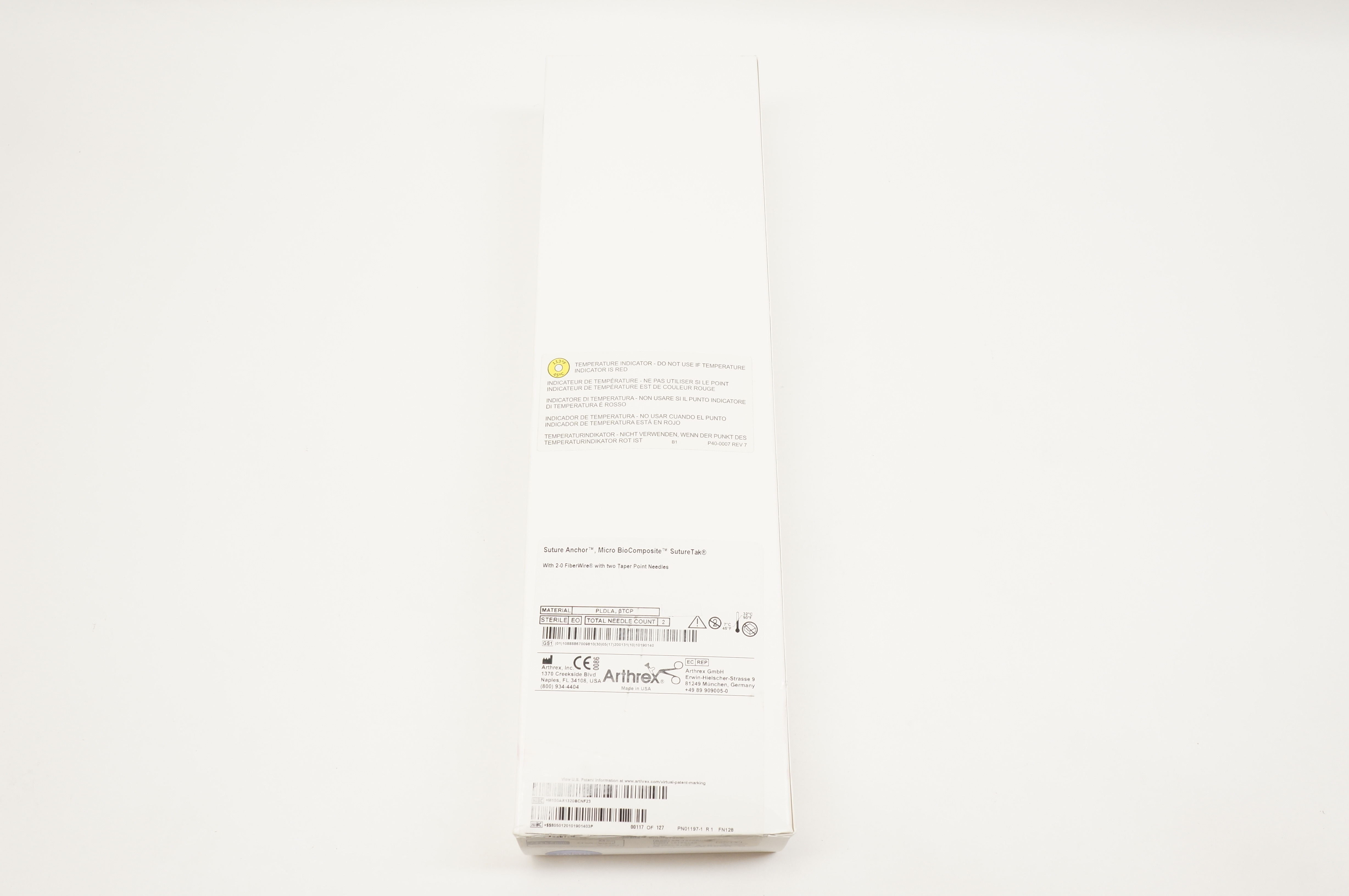 Arthrex AR-1320BCNF Stre Anchor, Micro BioComposite 2.4 x 6.5mm (x) - Box of 5