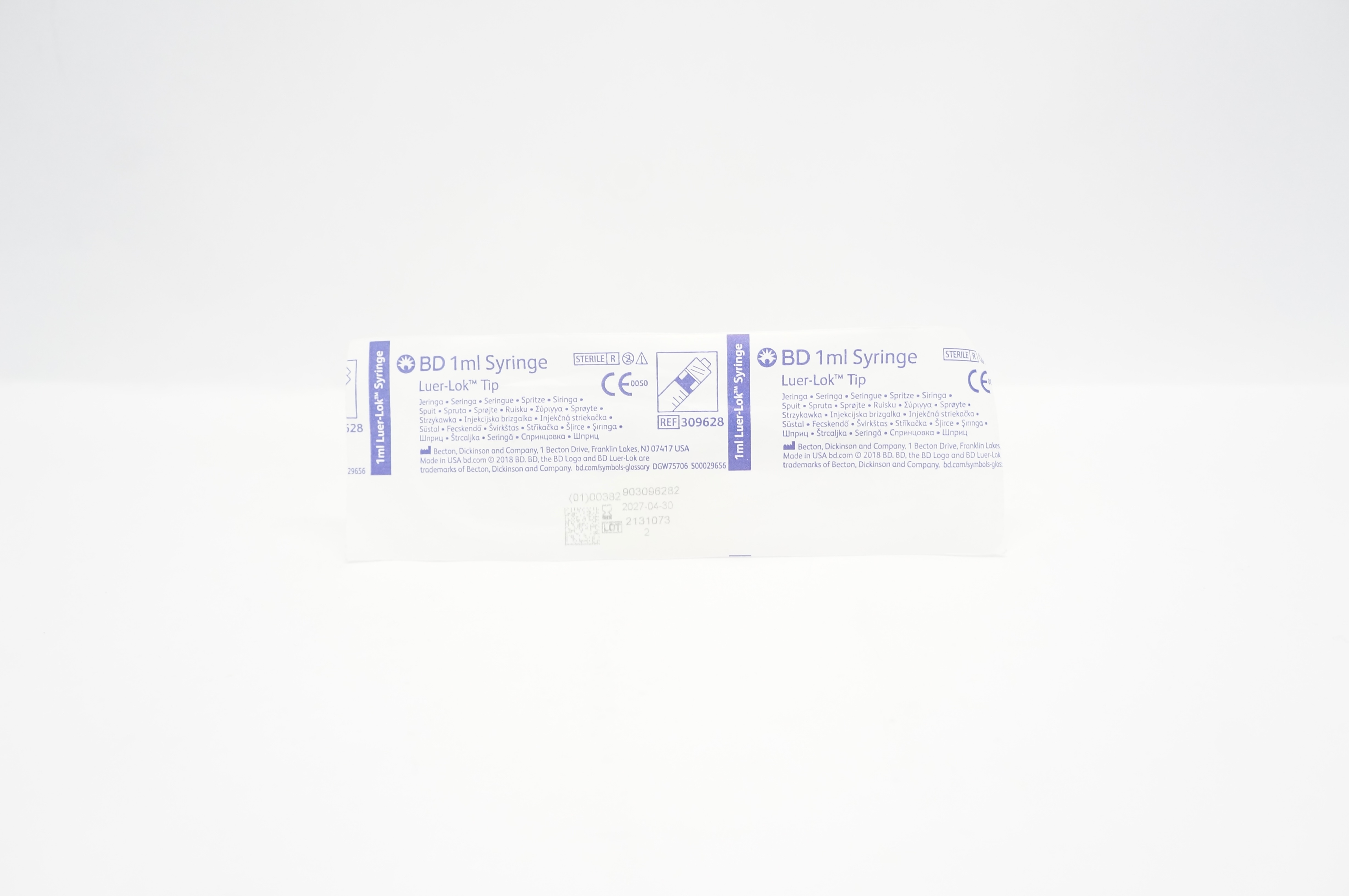 BD 309628 Luer Lok Tip 1ml Syringe