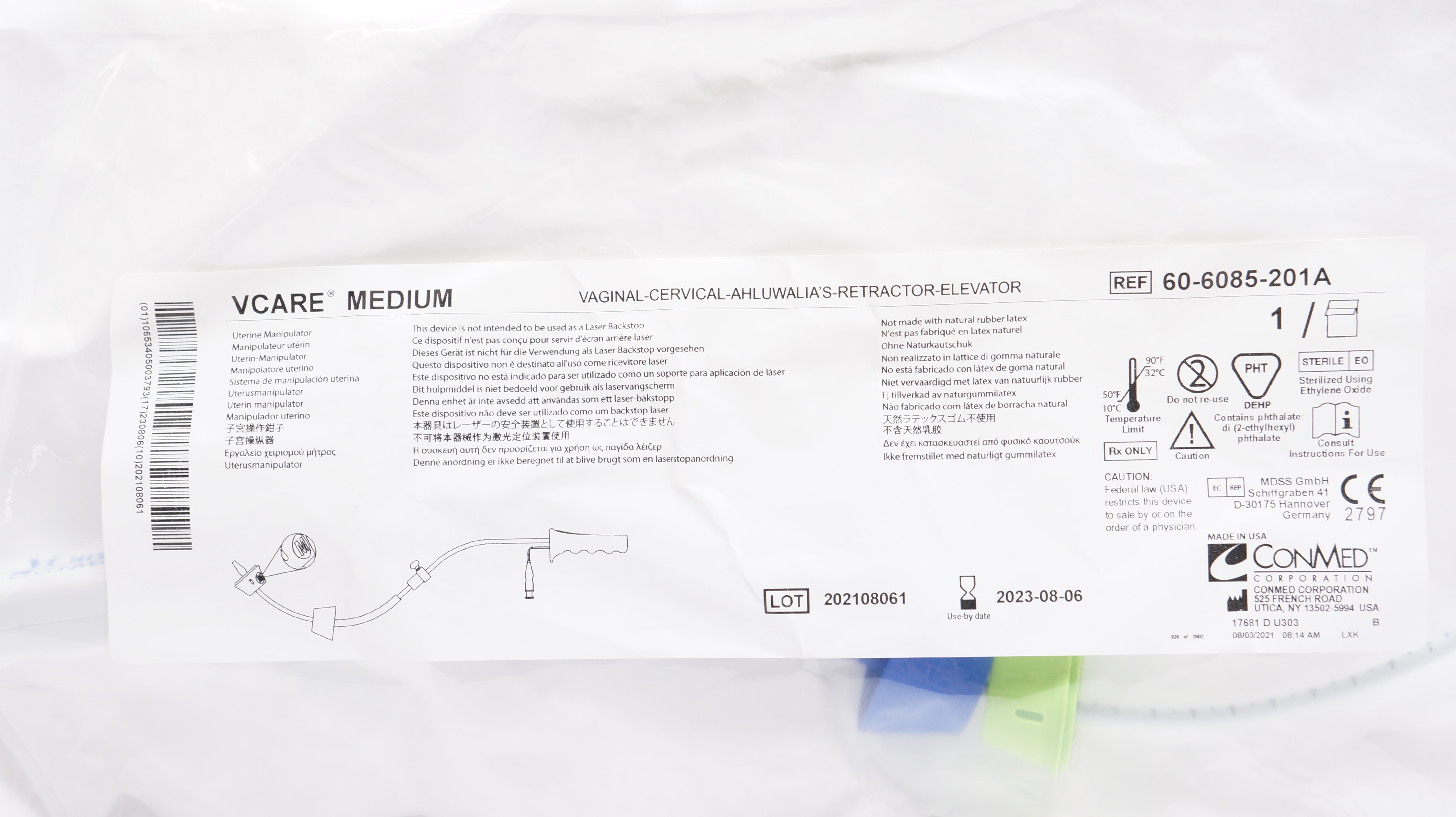 Conmed 60-6085-201A VCARE Medium Uterine Manipulator (x)