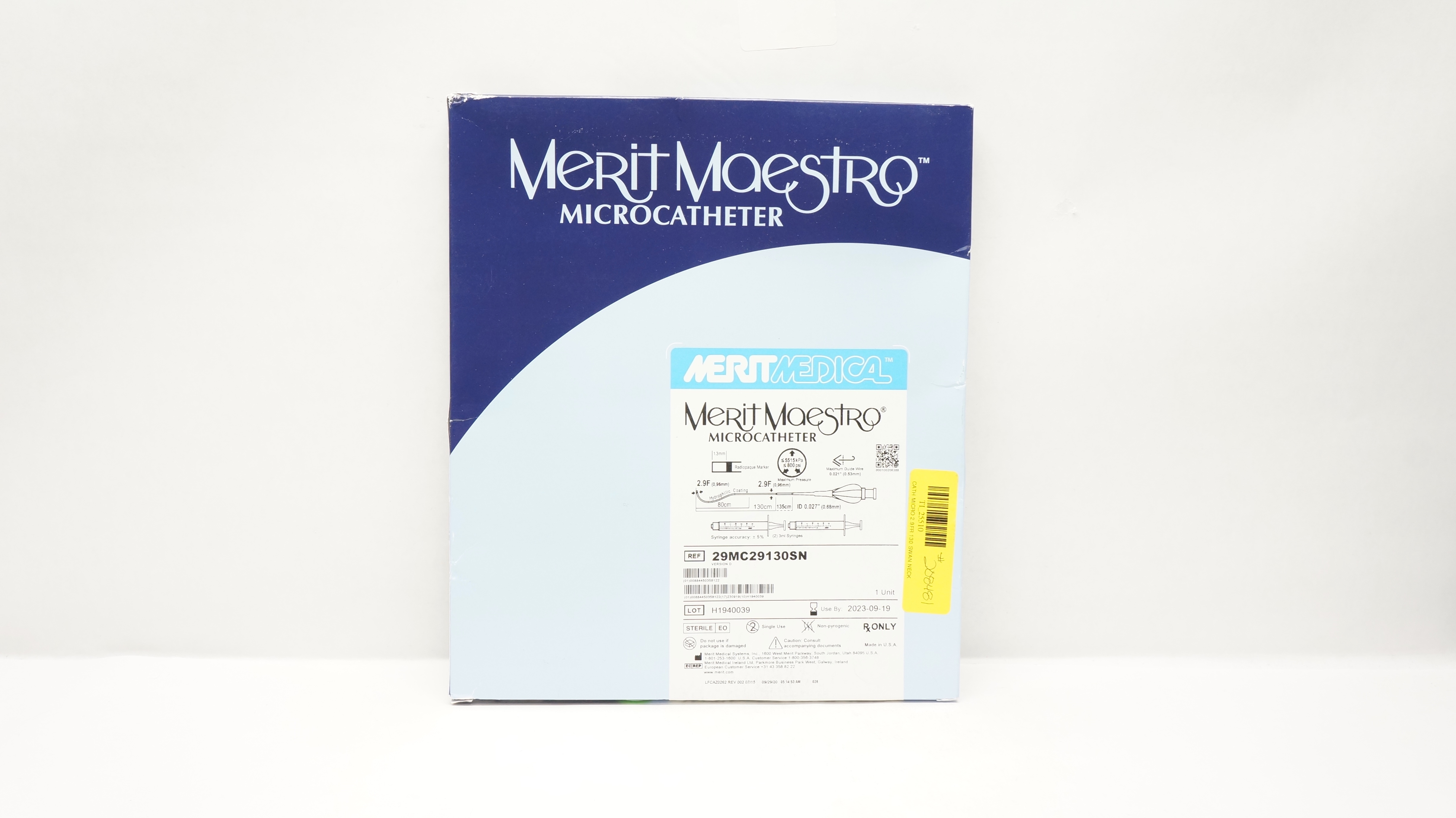 Merit Medical 29MC29130SN Merit Maestro Microcath. 2.9F, Swan Neck 130cm (x)