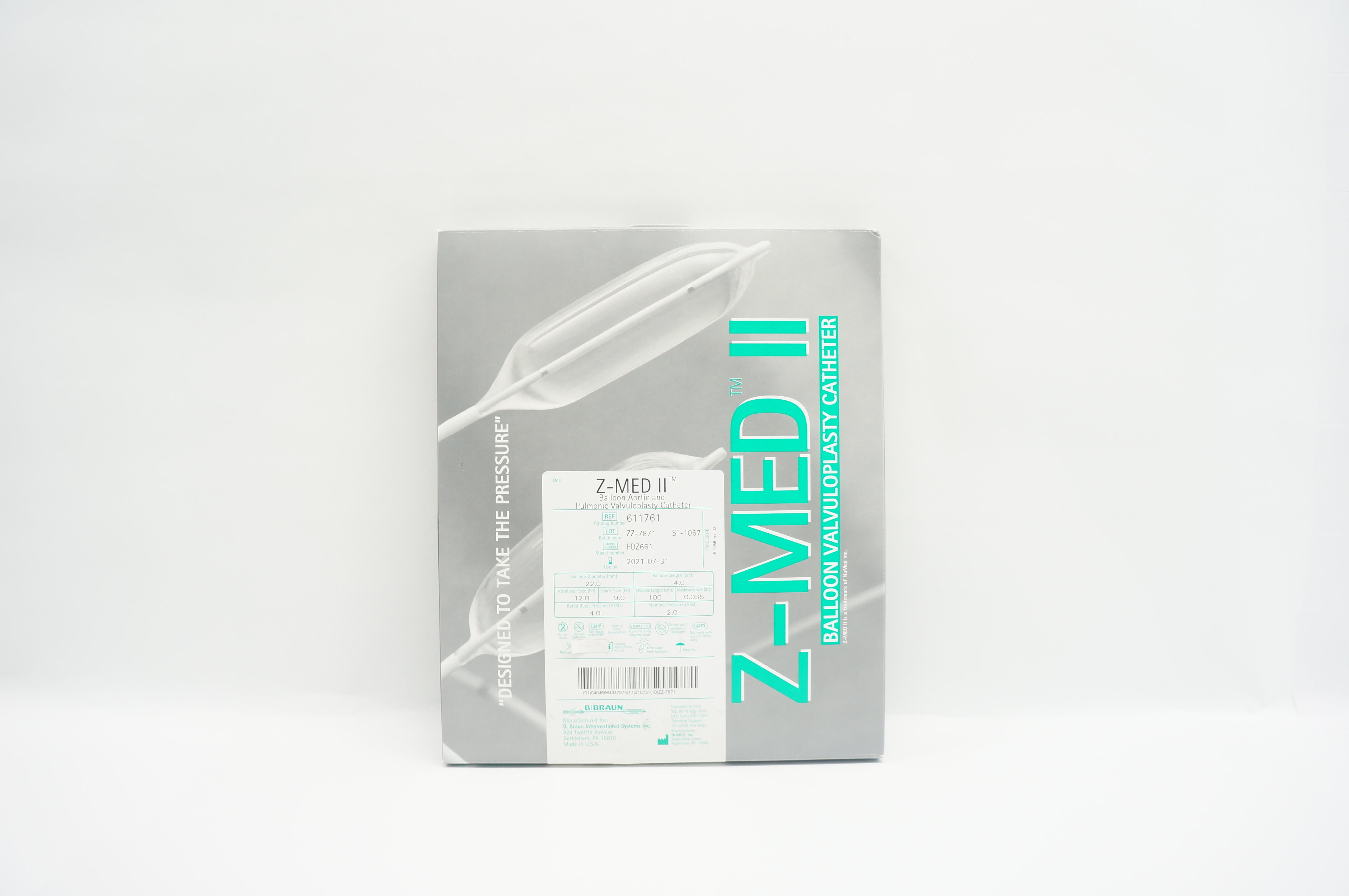 Braun 611761 ZMed Balloon Aortic&Pulmonic Valvuloplasty Catheter