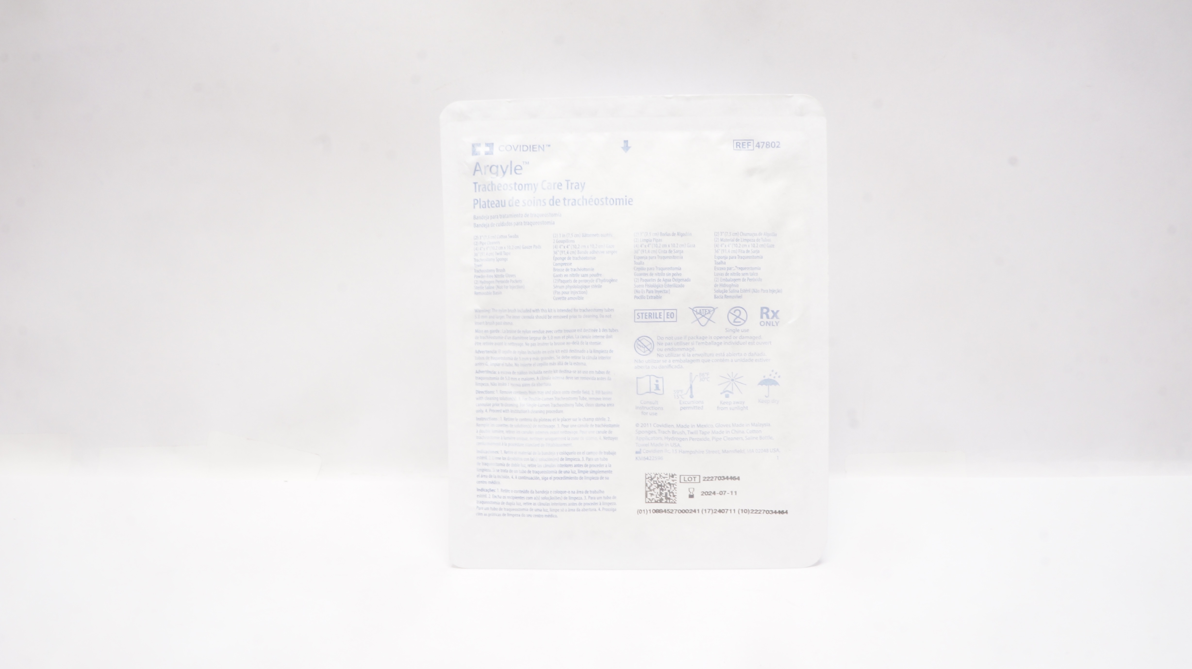 Covidien 47802 Argyle Tracheostomy Care Tray