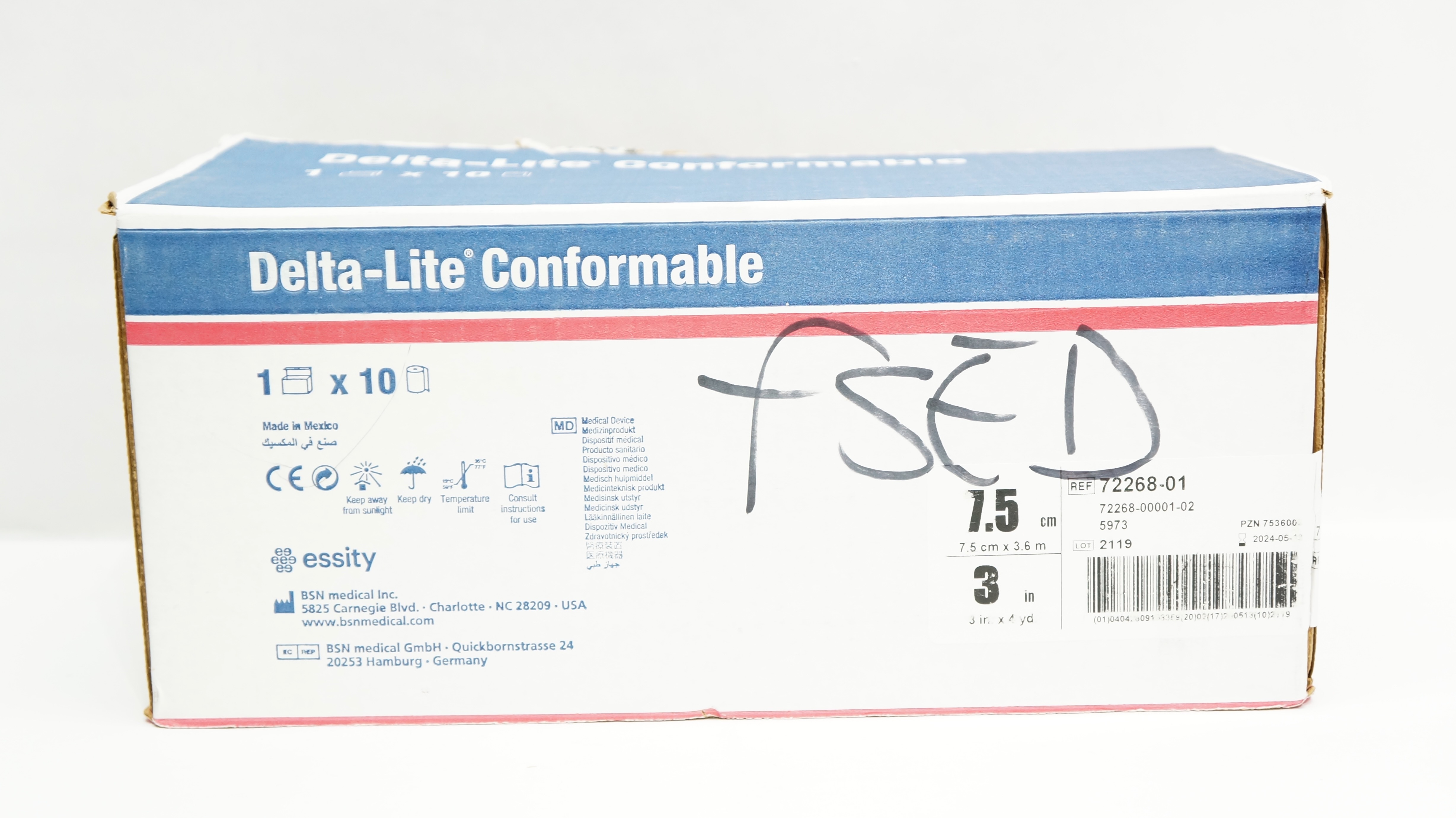 BSN Medical 72268-01 Delta-Lite Conformable 3inch x 4yd - Box of 8