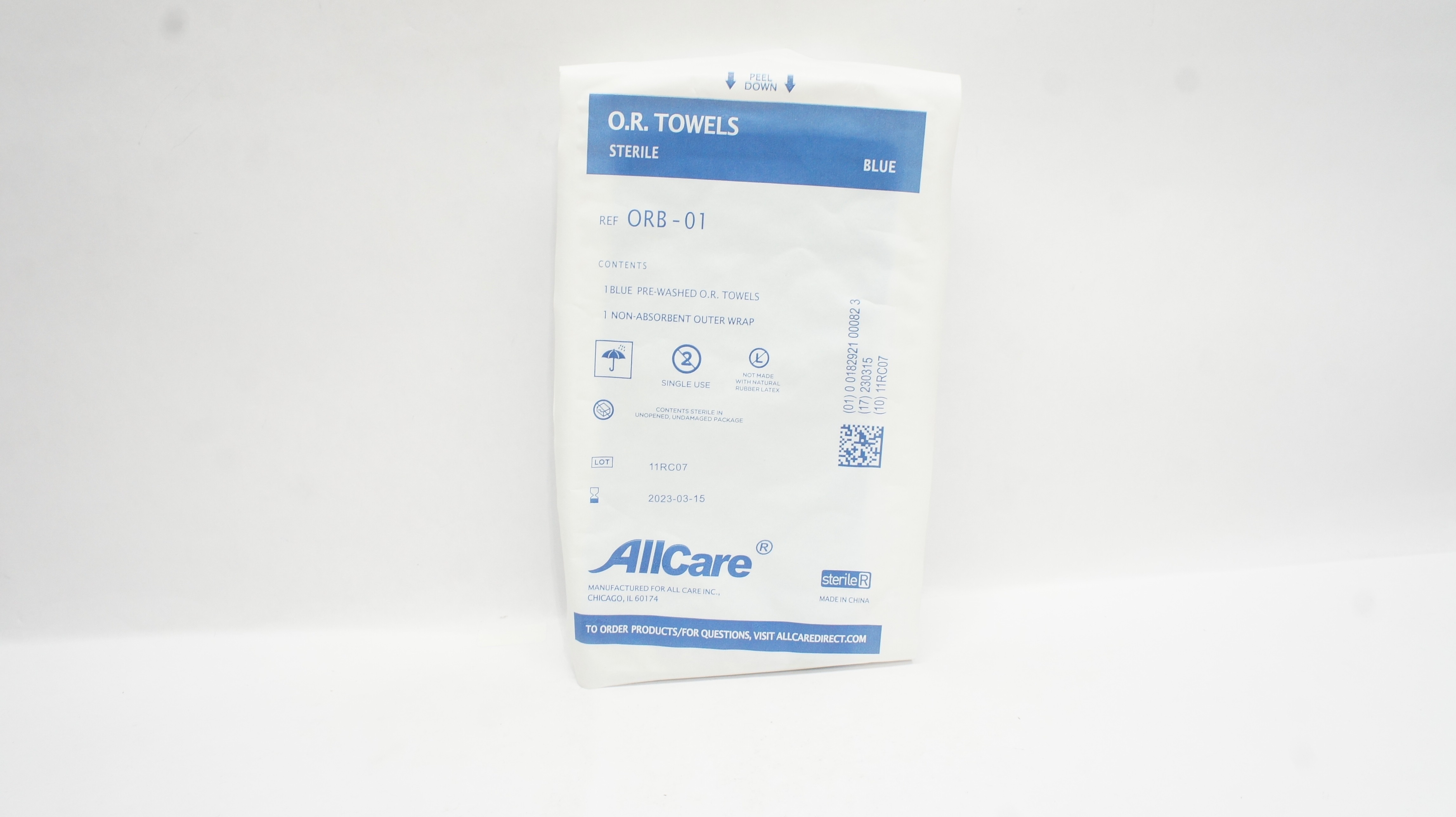 AllCare ORB-01 O.R. Towels, Blue (x)