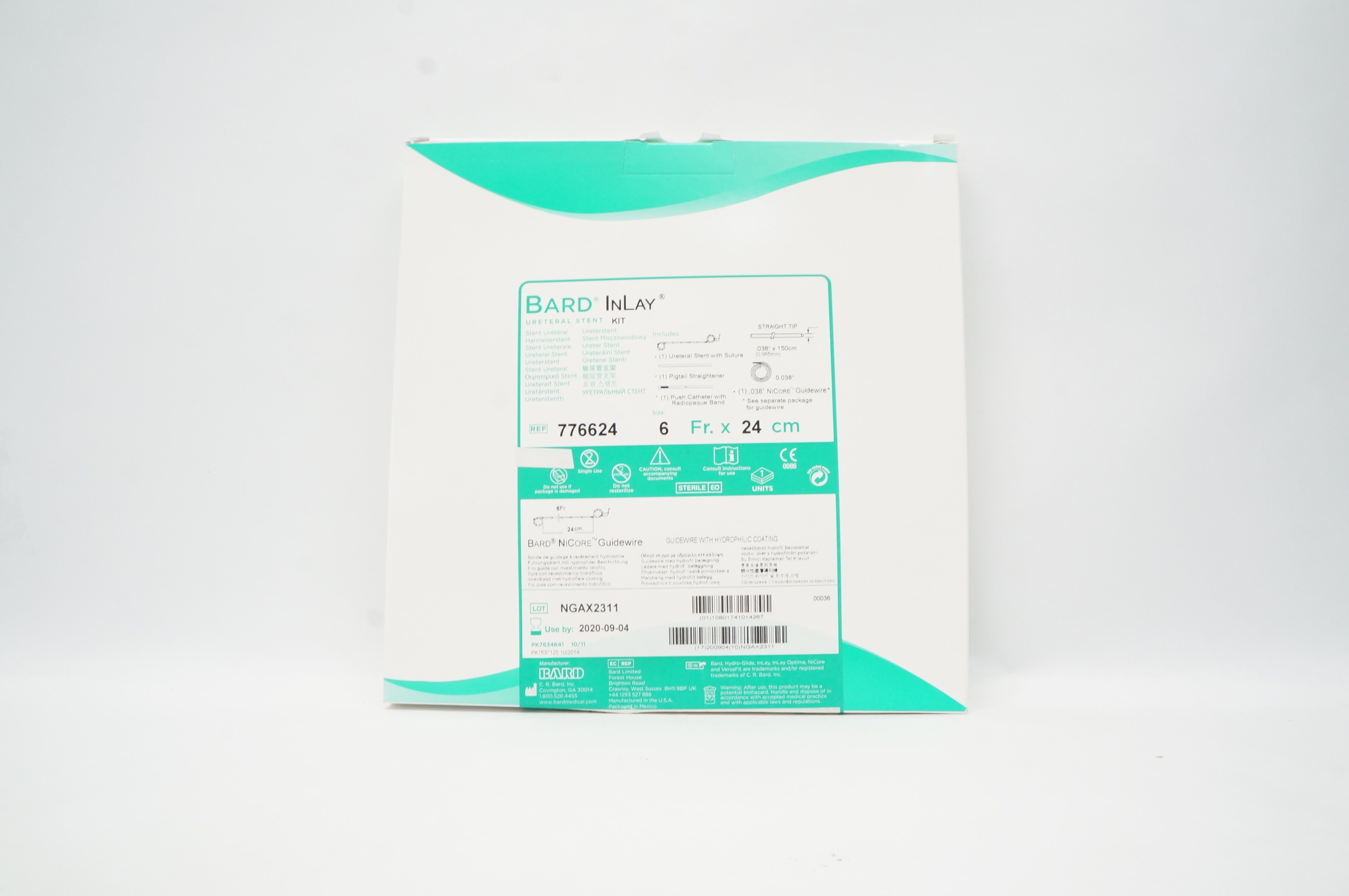 Bard 776624 InLay Ureteral Stent Kit  6Fr x 24cm (x)
