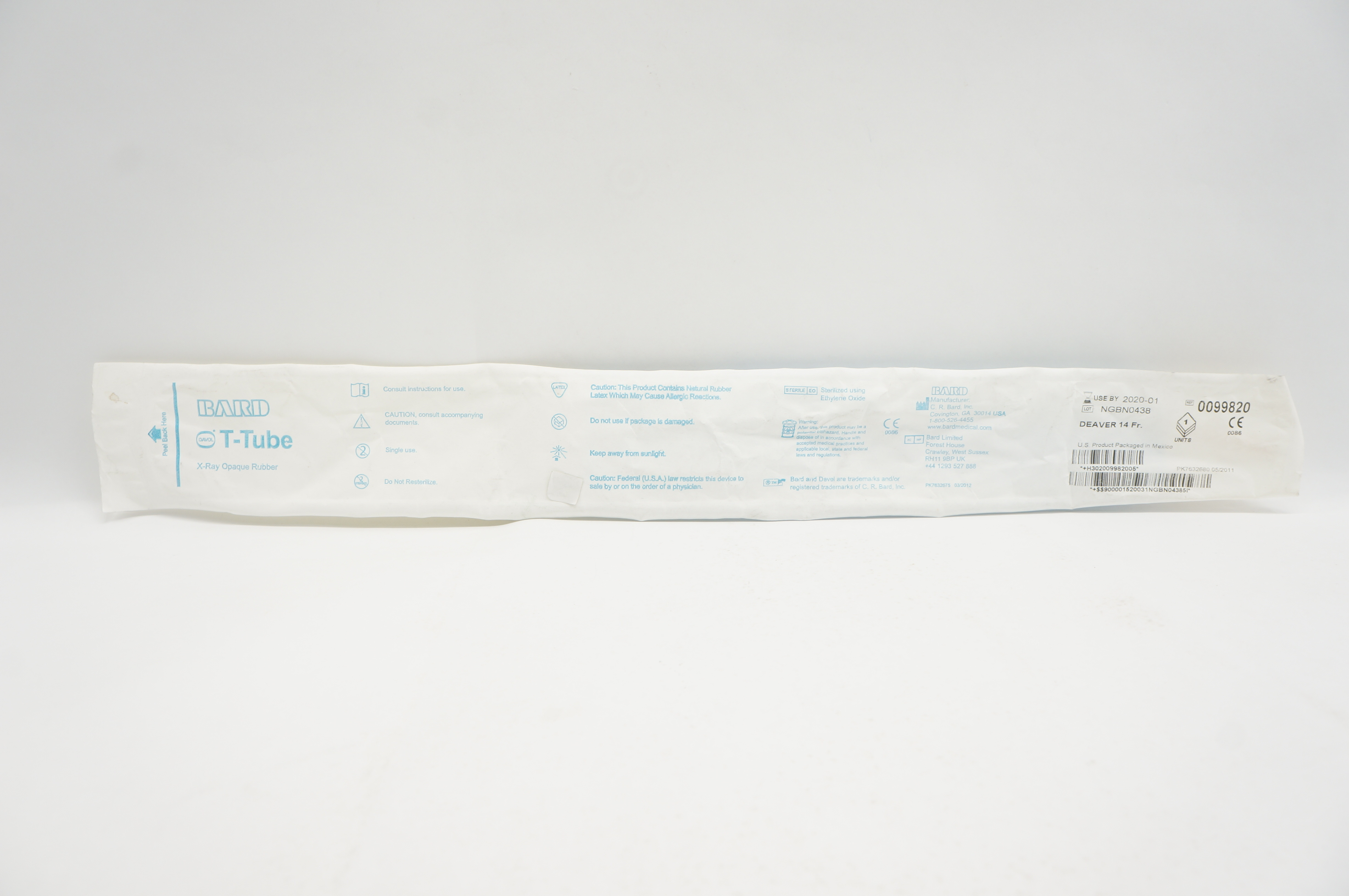Bard 0099820 T-Tube Deaver 14Fr. (x)
