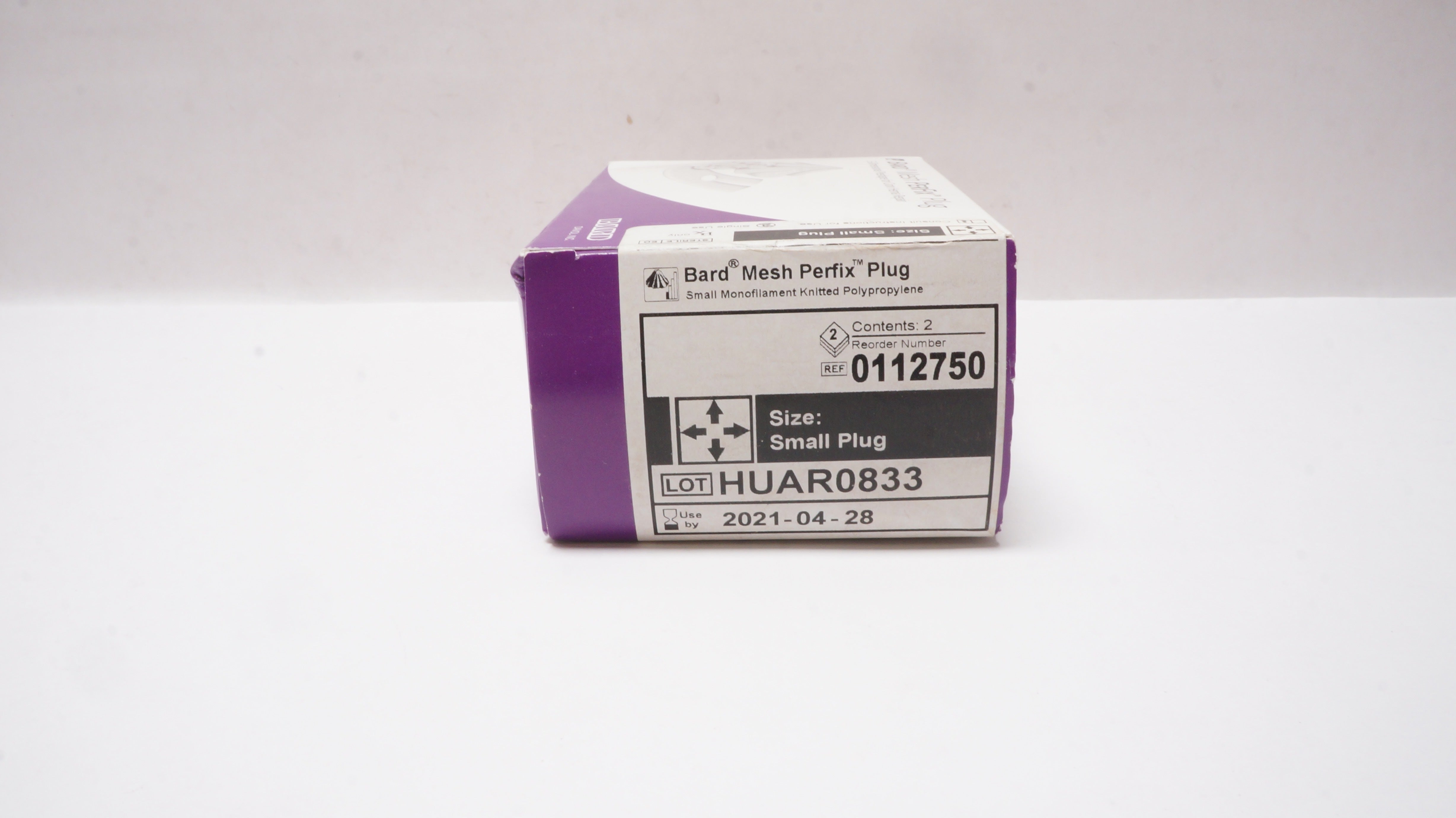 Bard 0112750 Mesh PerFix Plug Monofilament Knitted Polypropylene (x) - Box of 2