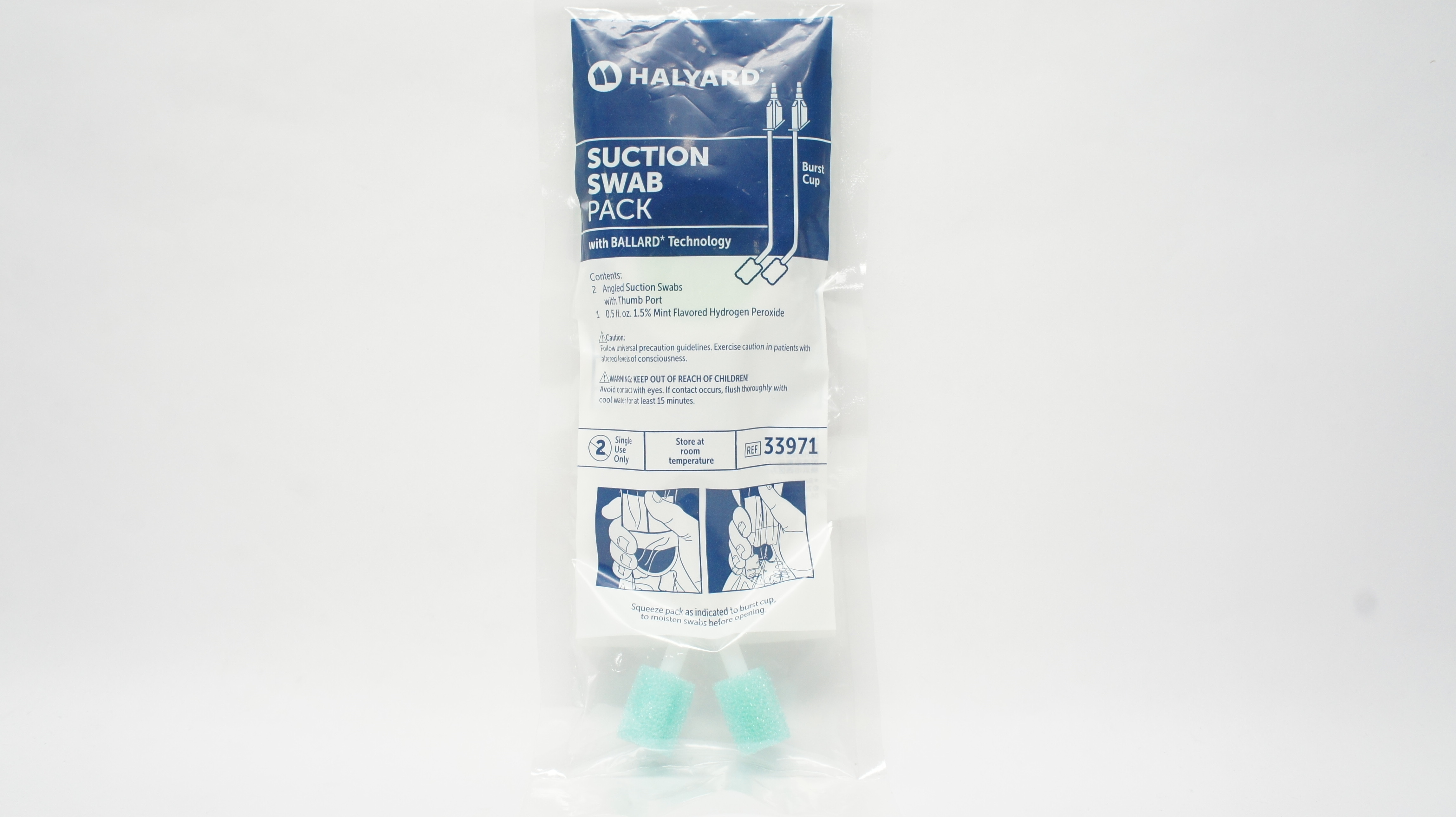 Halyard 33971 Suction Swab Pack With Ballard Technology (x)