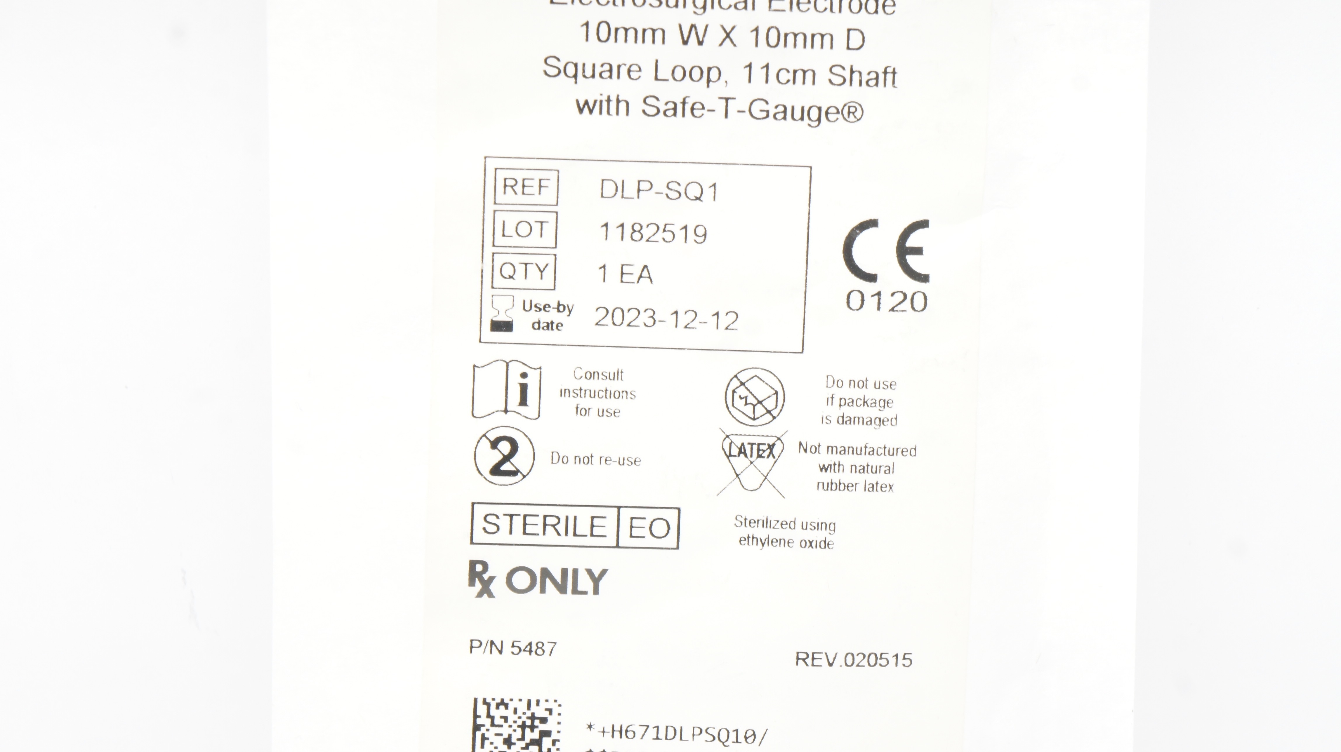 Utah Medical DLP-SQ1 Electrosurgical Electrode 10x10mm Square Loop 11cmShaft (x)