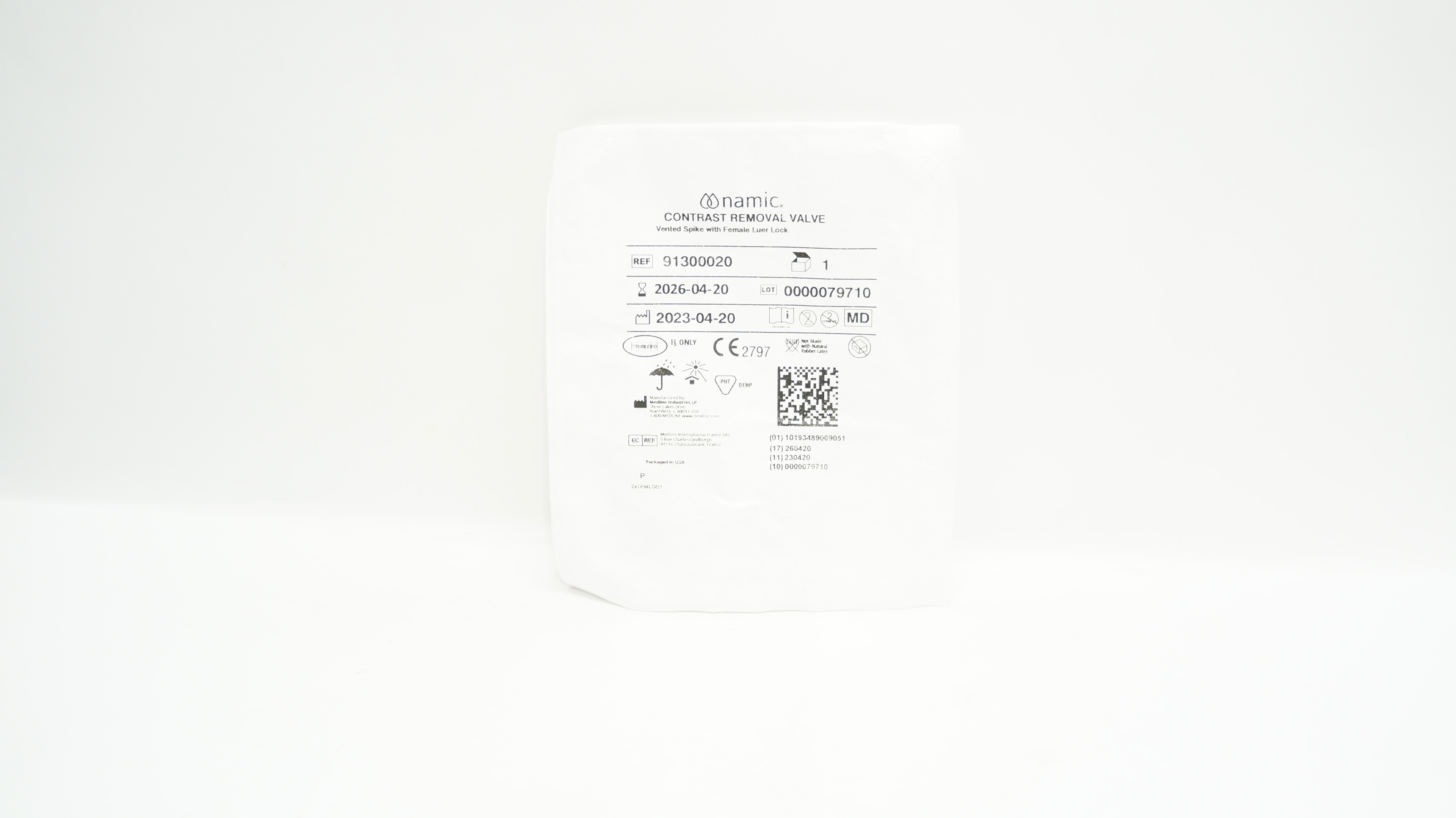 Medline 91300020 Namic Contrast Removal Valve