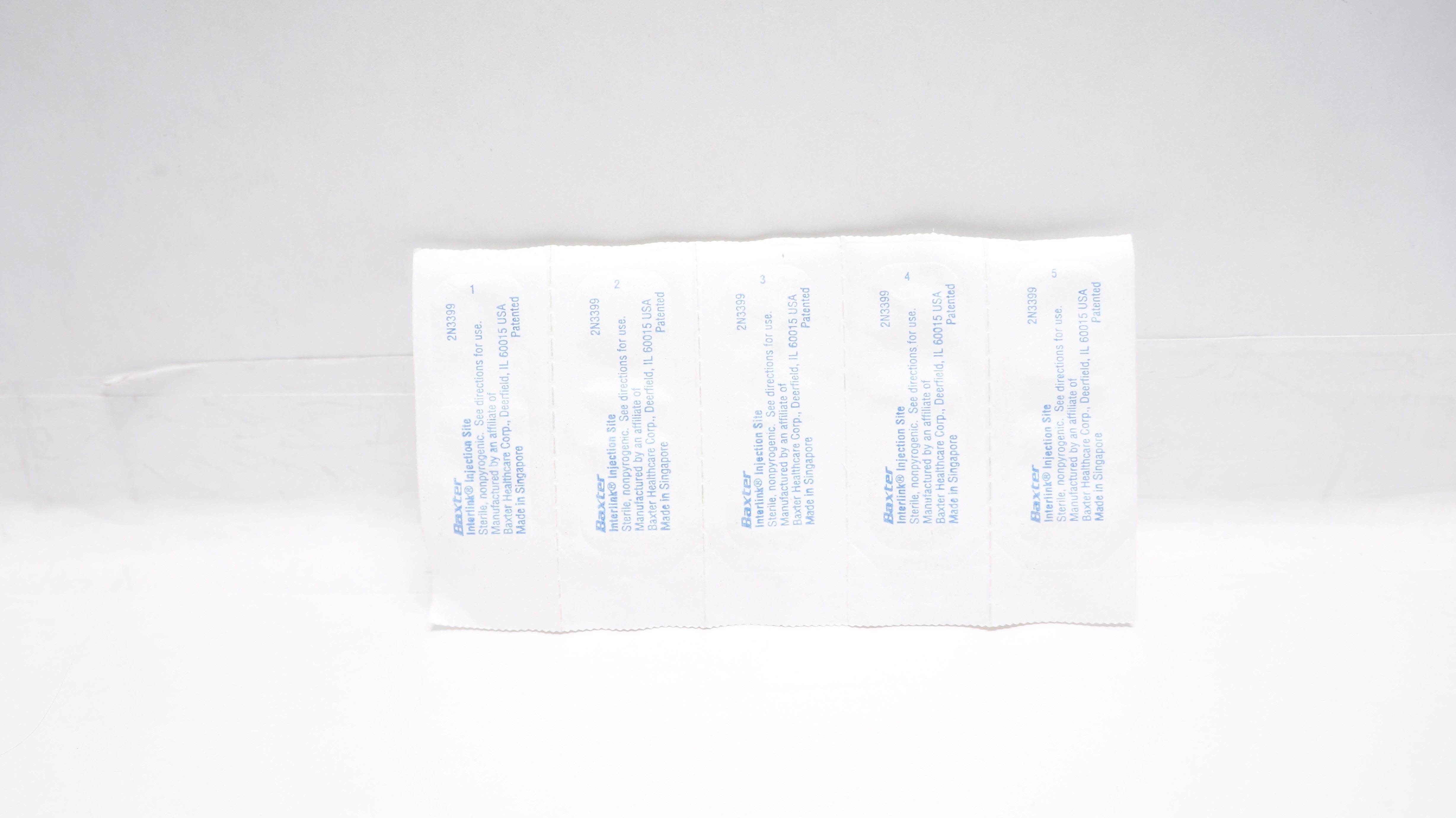 Baxter 2N3399 Interlink Injection Site, Sterile, Nonpiryrogenic - Lot of 5