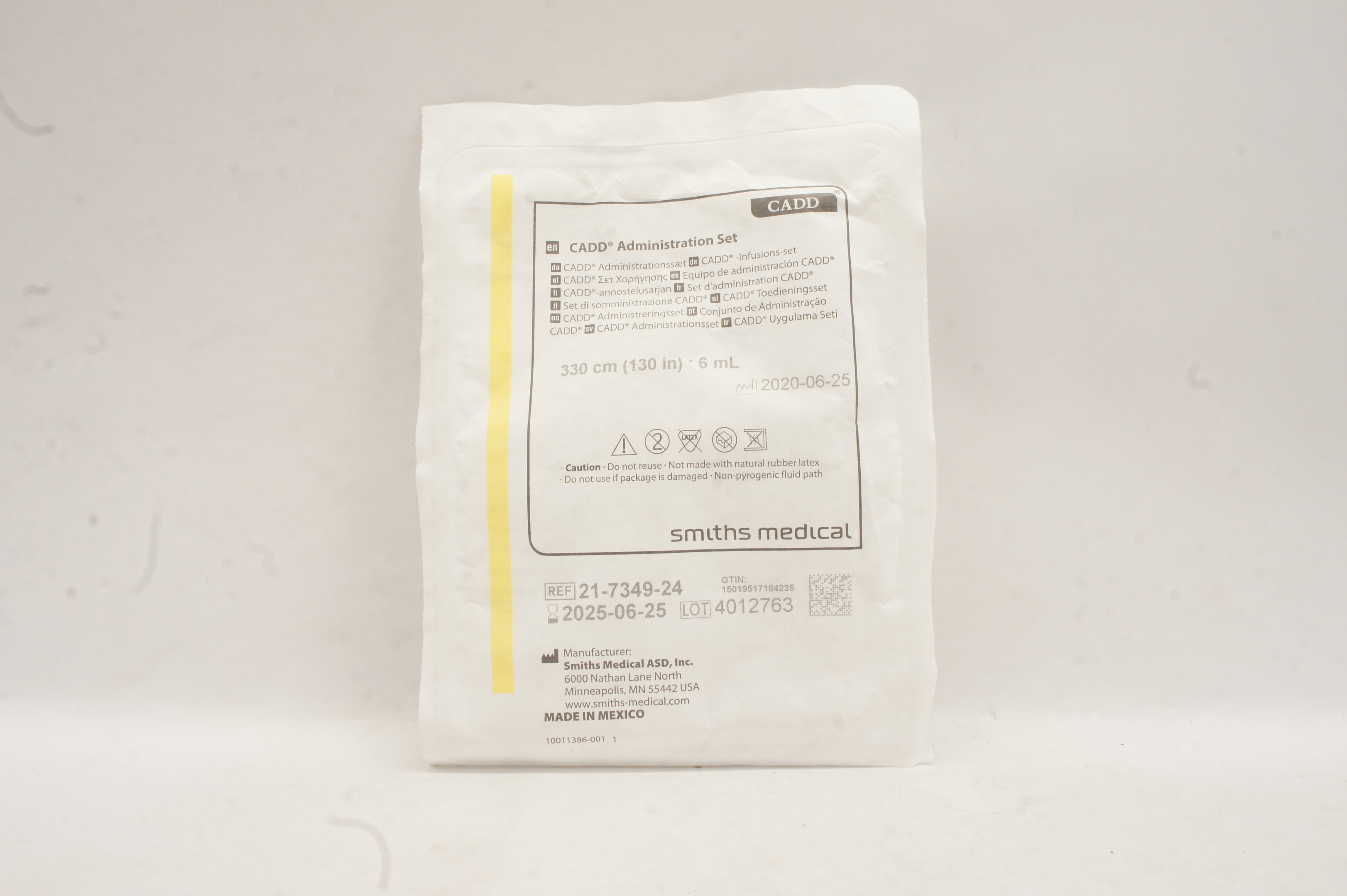 Smiths Medical 21-7349-24 CADD Administration Set 130 inch x 6mL