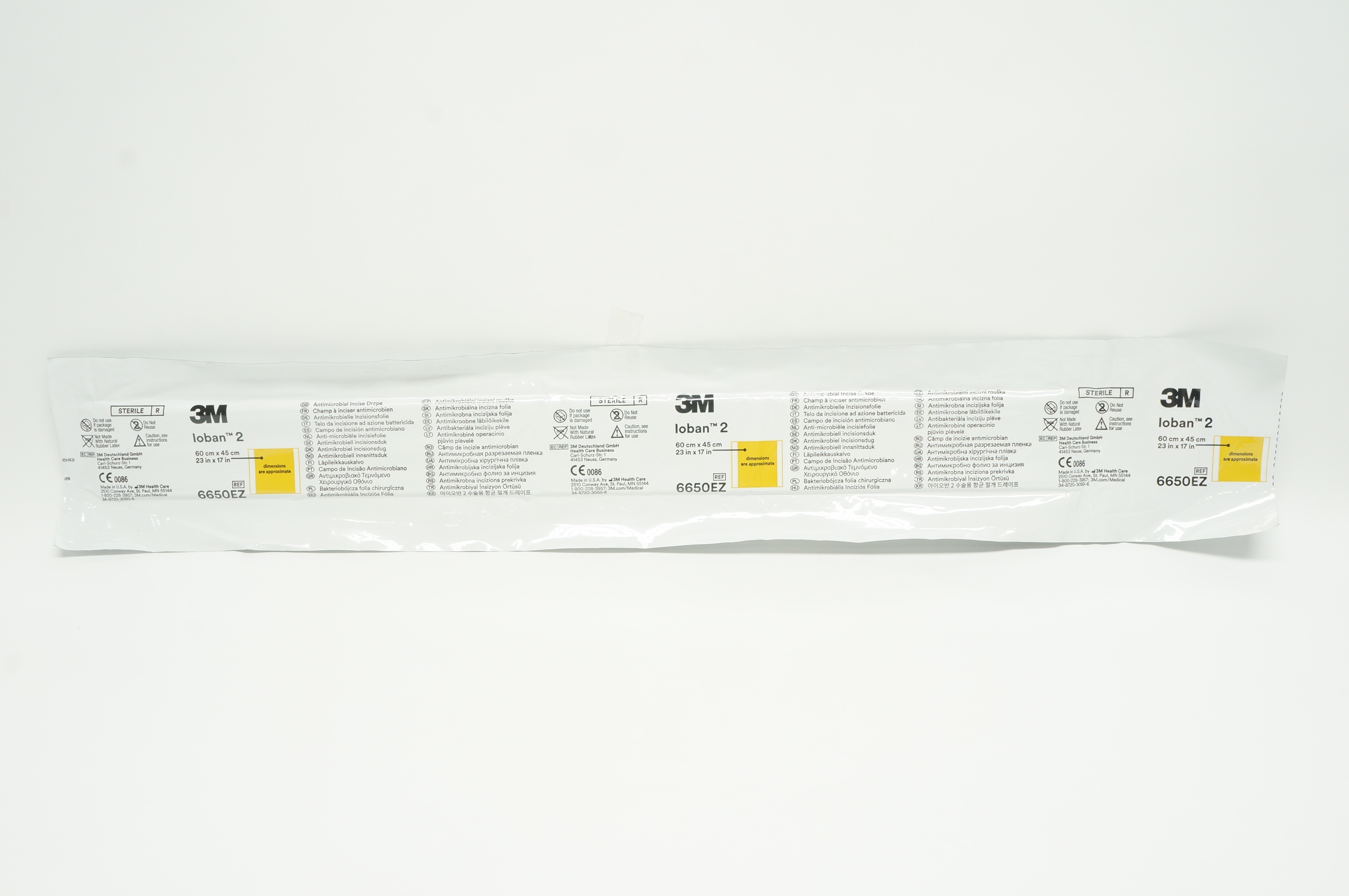 3M 6650EZ Loban 2 Antimicrobial Incise Drape 23inch x 17inch