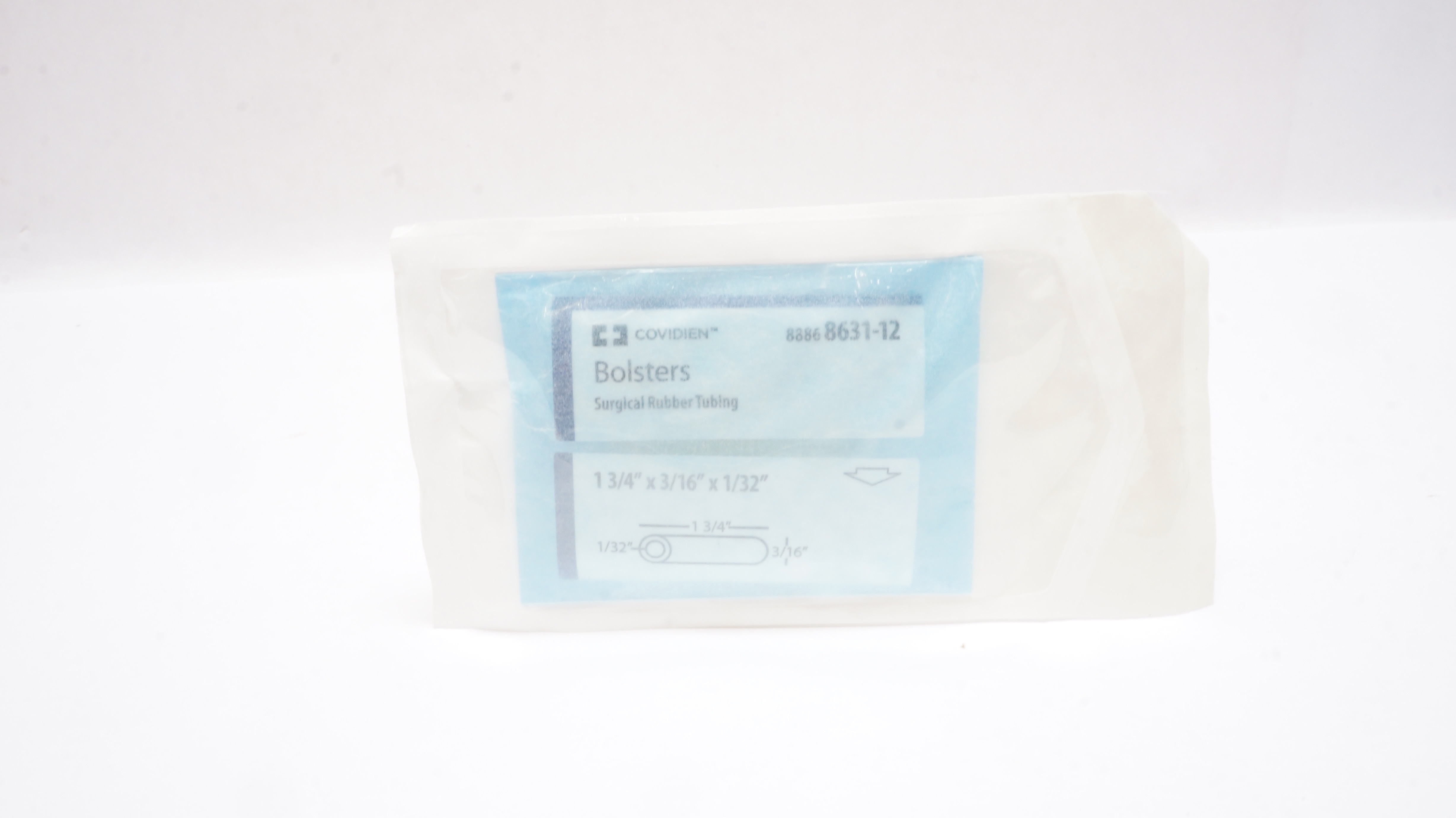 Covidien 88868631-12 Bolsters Surgical Rubber Tubing 1-3/4 x 3/16 x 1/32inch