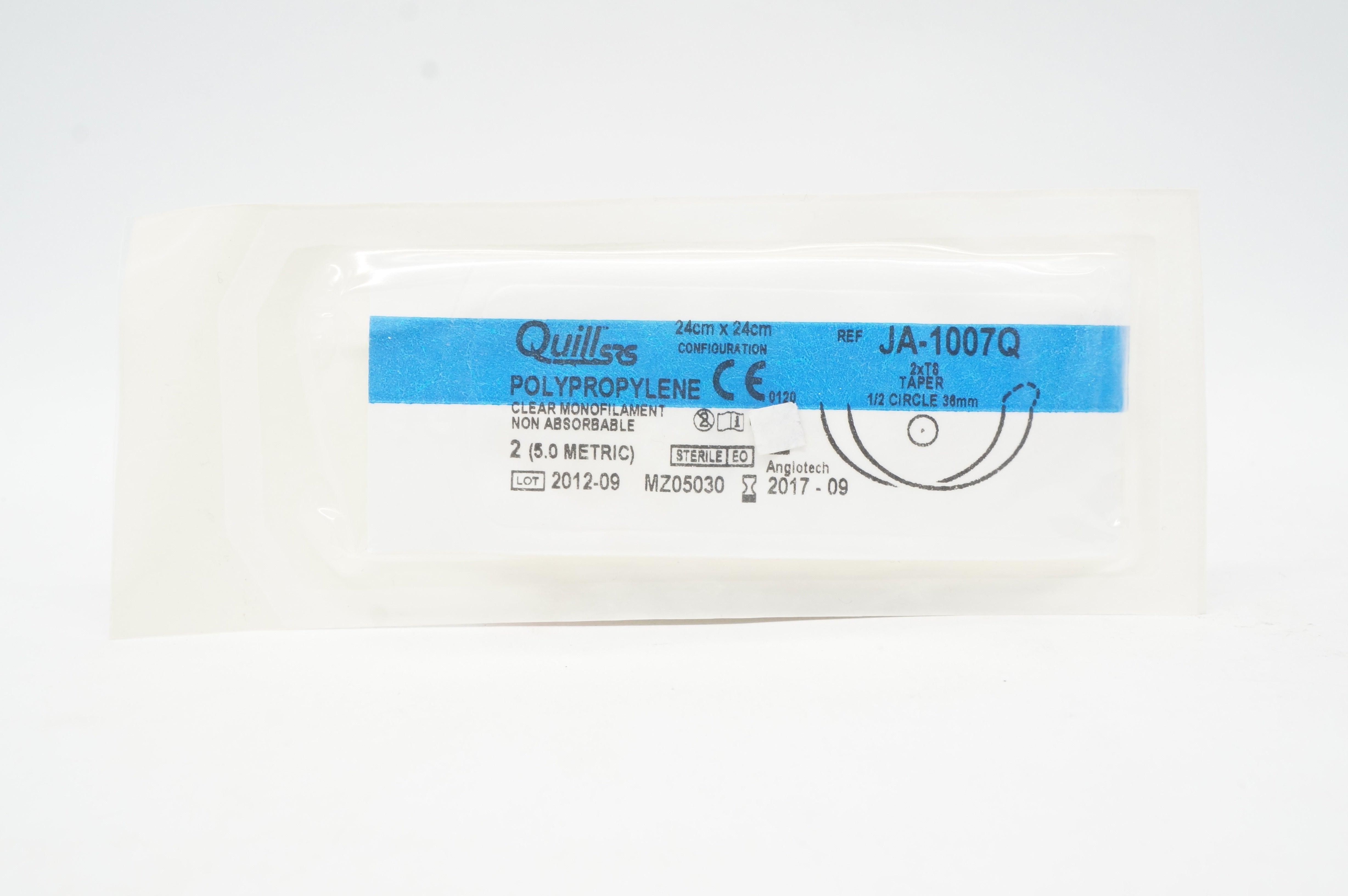 Angiotech JA-1007Q Quill 2 Polypropylene 2xT8 1/2c 36mm 24cm x 24cm (x)