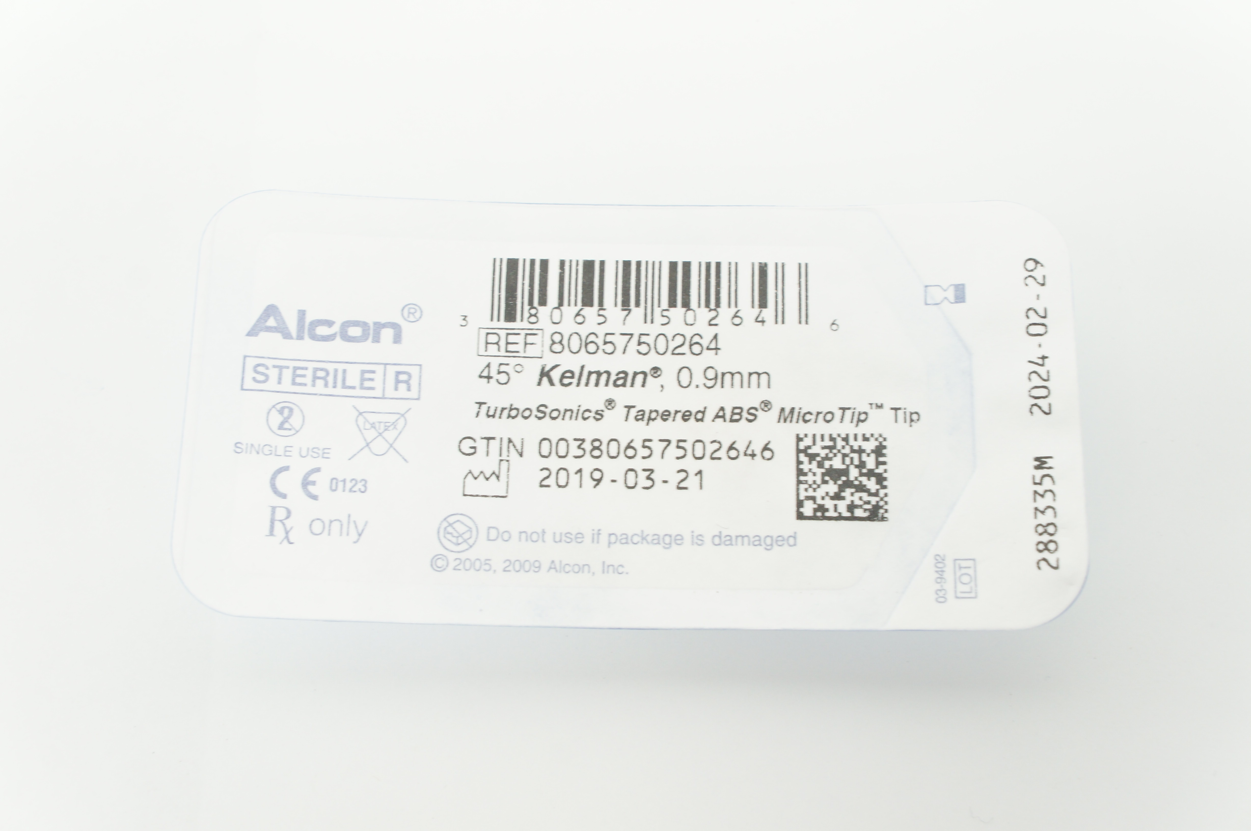 Alcon 8065750264 Kelman 45 Degree 0.9mm TurboSonics Tapered ABS MicroTip