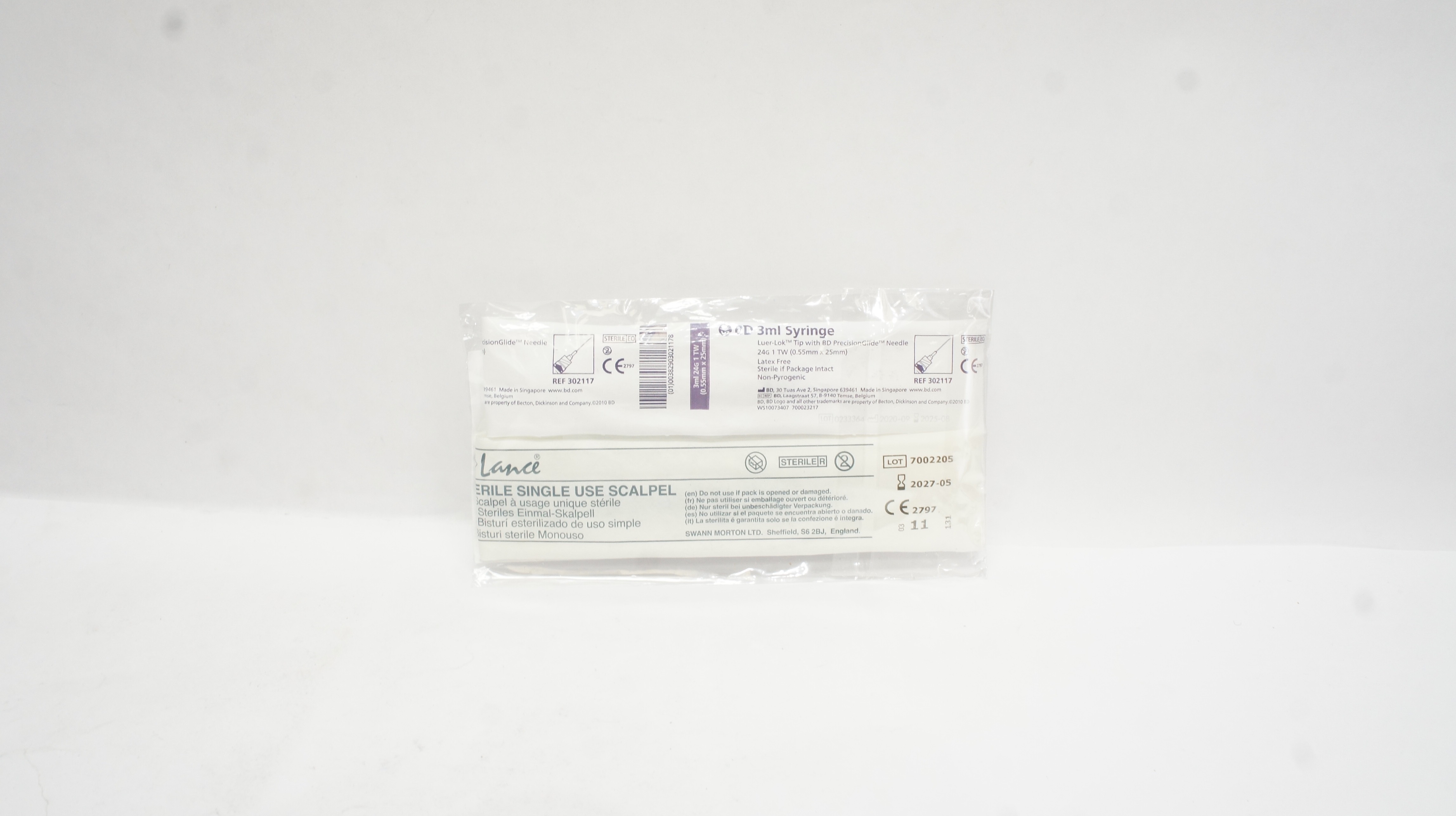 BD 302117 3ml Syringe Luer-Lok W/CooperSurgical 53404 Word Bartholin Gland Cath.