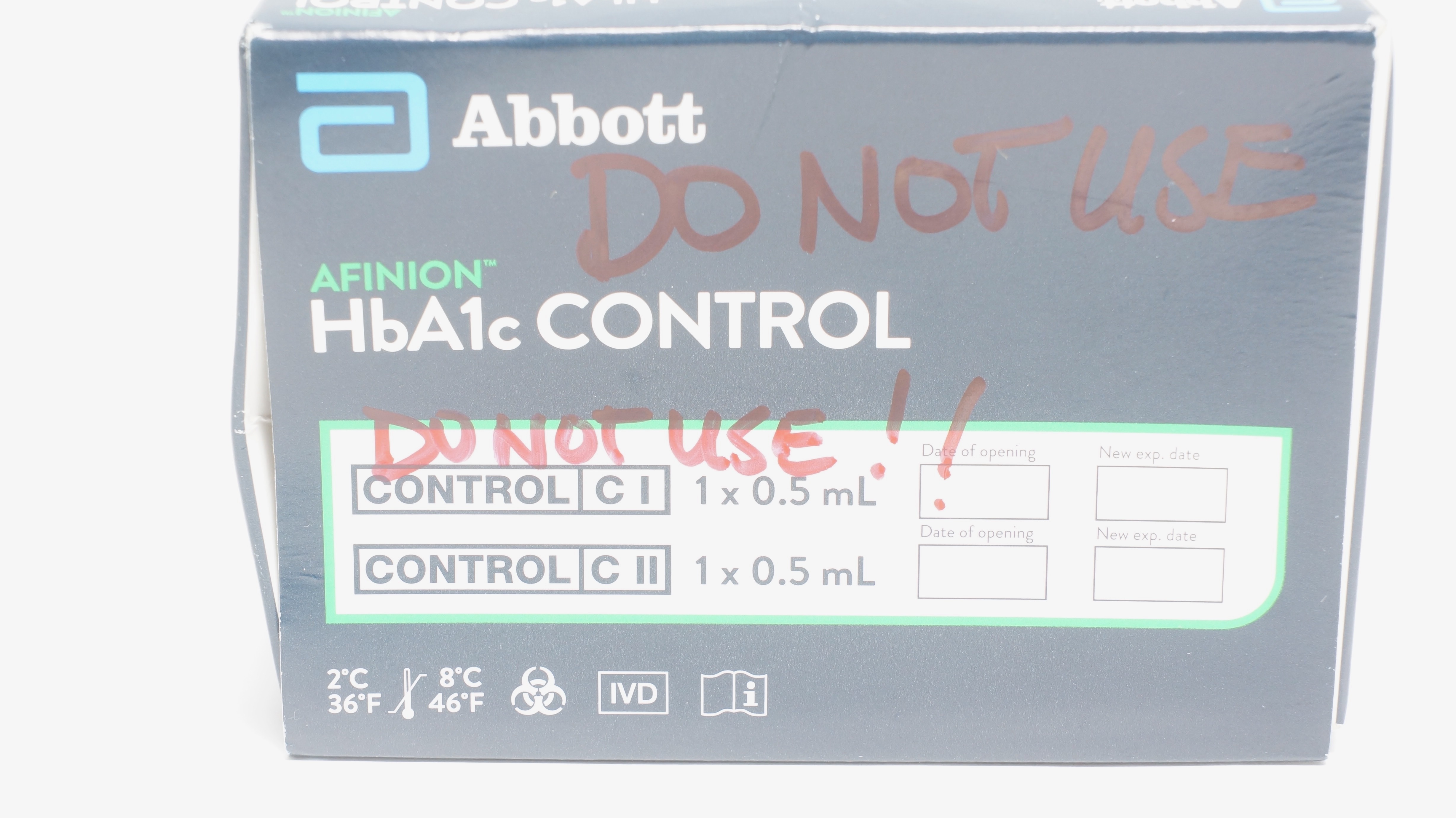 Abbott 1116975 Afinion HbA1c Control CI 1 x 0.5mL, CII 1 x 0.5mL