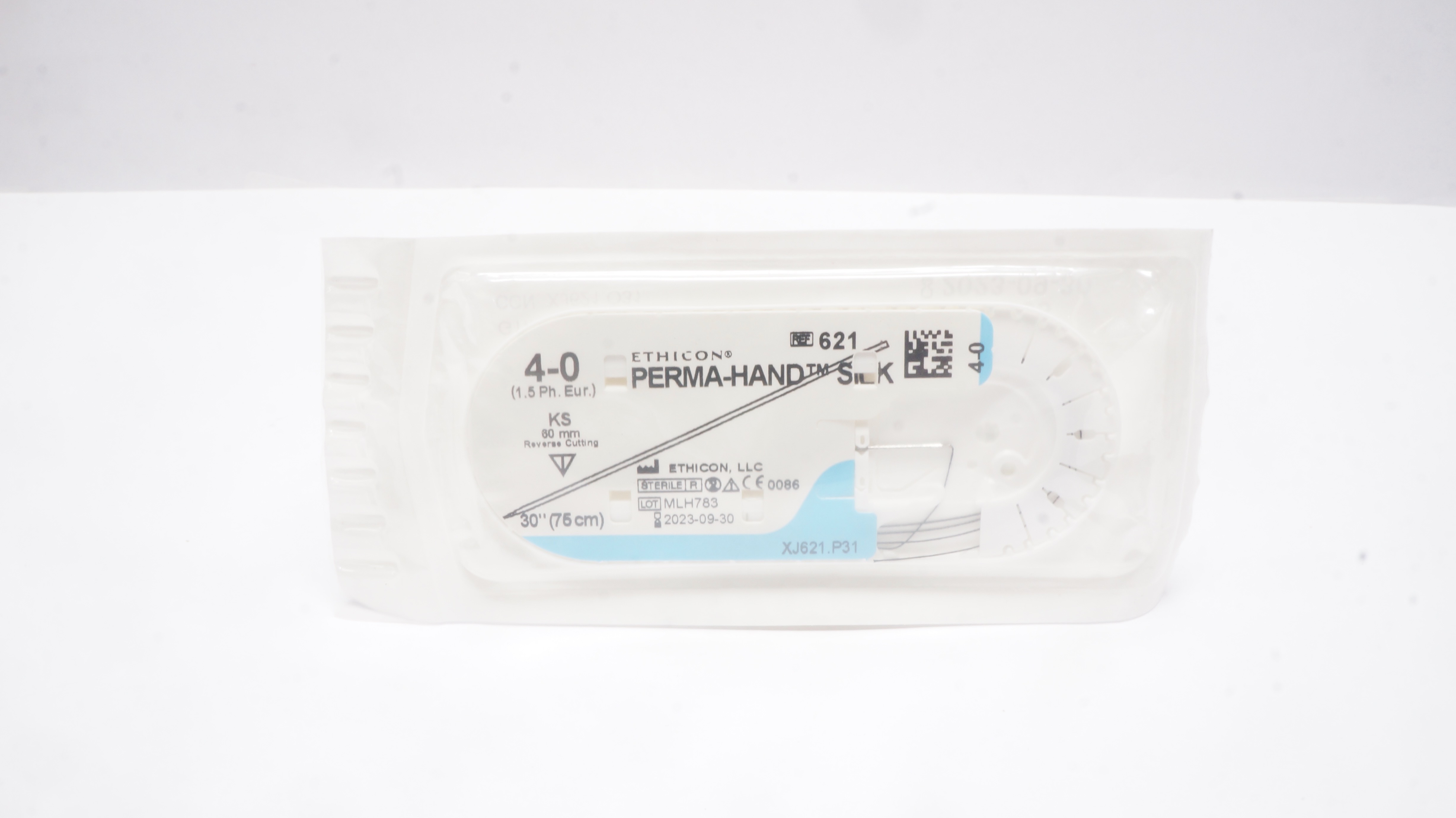 Ethicon 621 4-0 Perma-Hand Silk Stre KS 60mm Straight Reverse Cutting 30inch (x)
