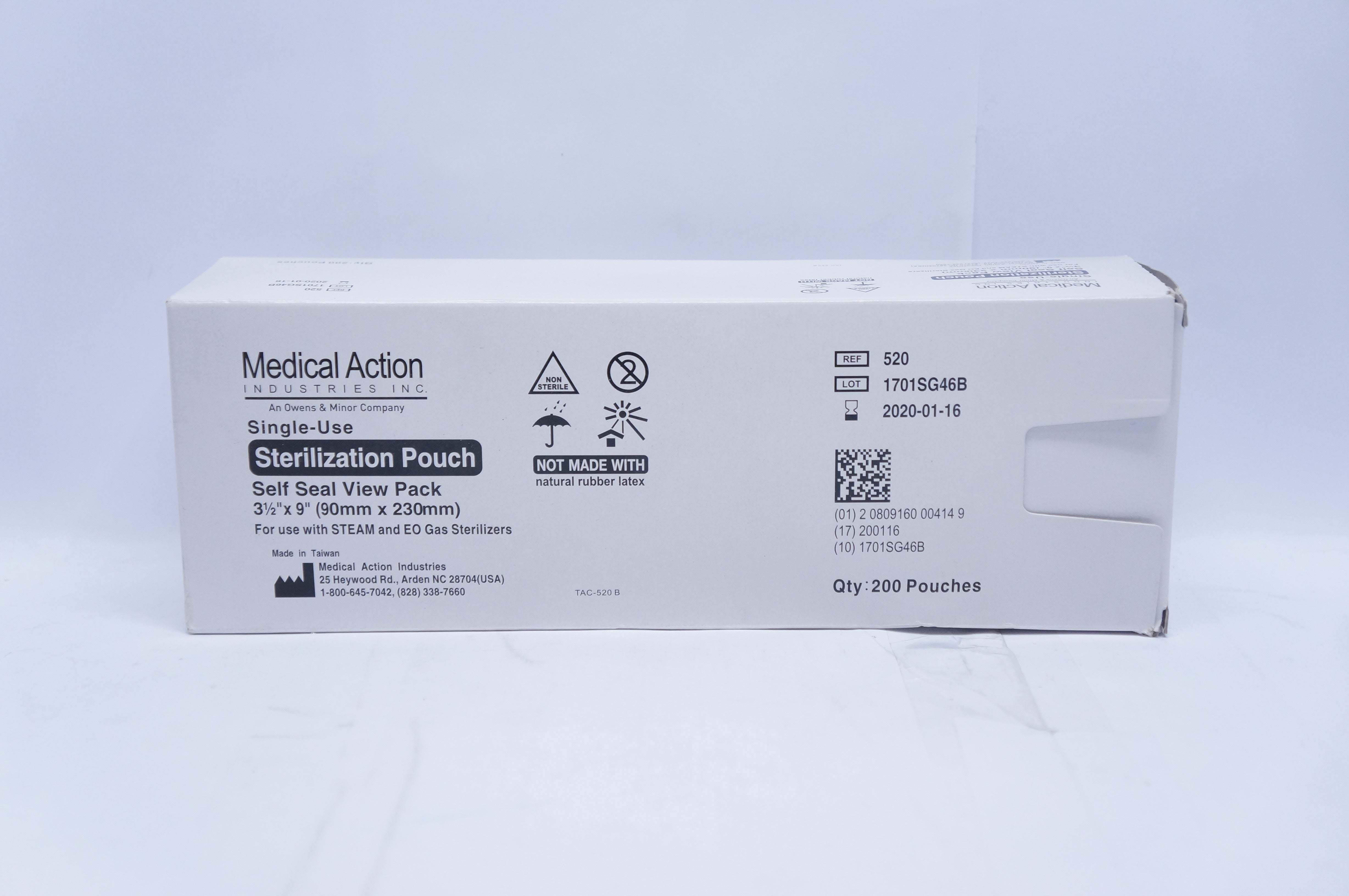 Medical Action 520 Sterilization Pouch  3,1/2 x 9 inch (x) - Box of 200
