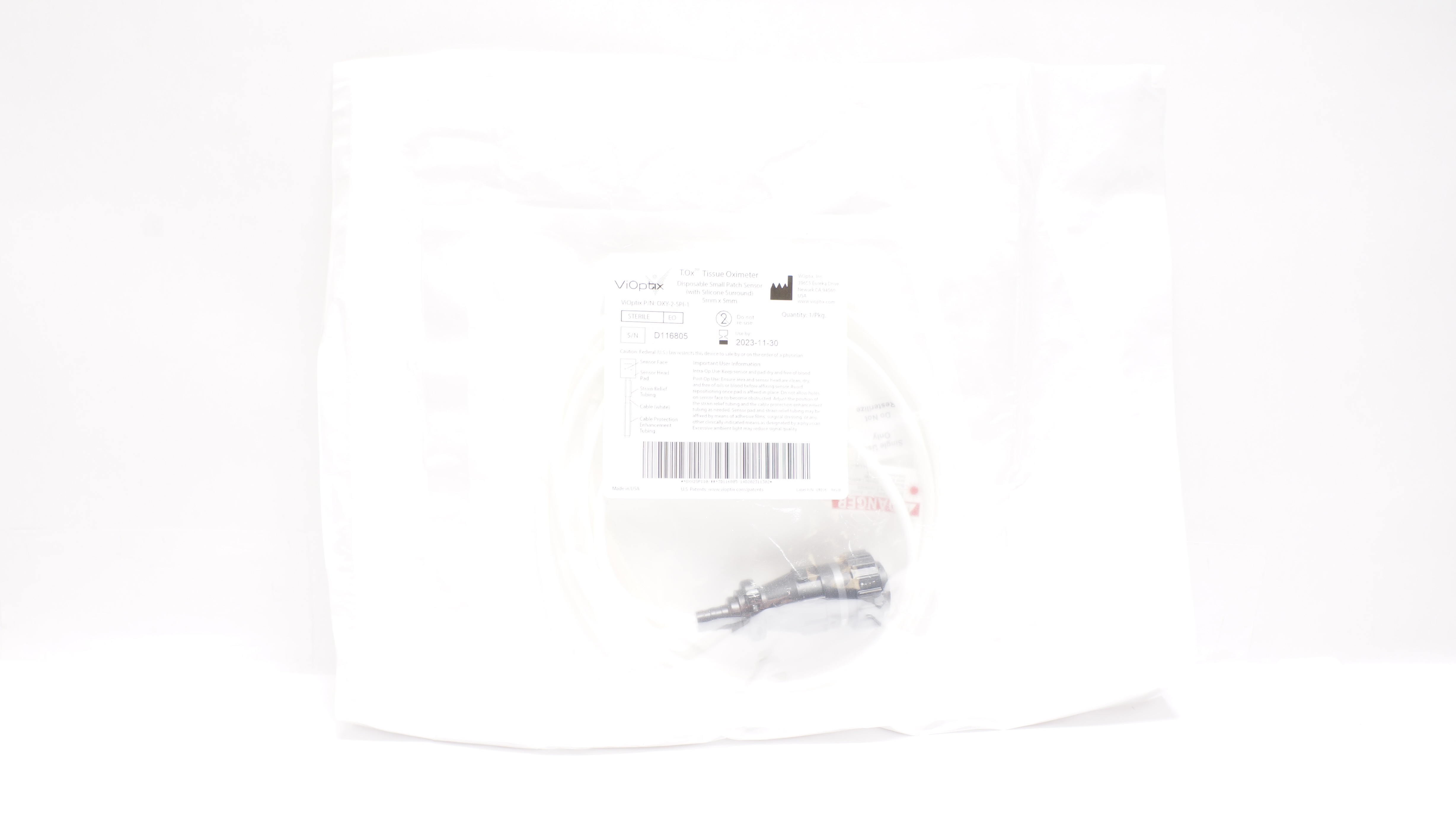 ViOptix OXY-2-SPI-1  Tissue Oximeter Disposable Small Patch Sensor 5 x 5mm (x)