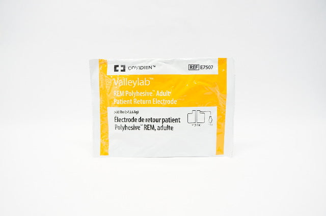 Covidien E7507 ValleyLab REM Polyhesive Adult Return Electrode  >30lbs, 9ft. (x)