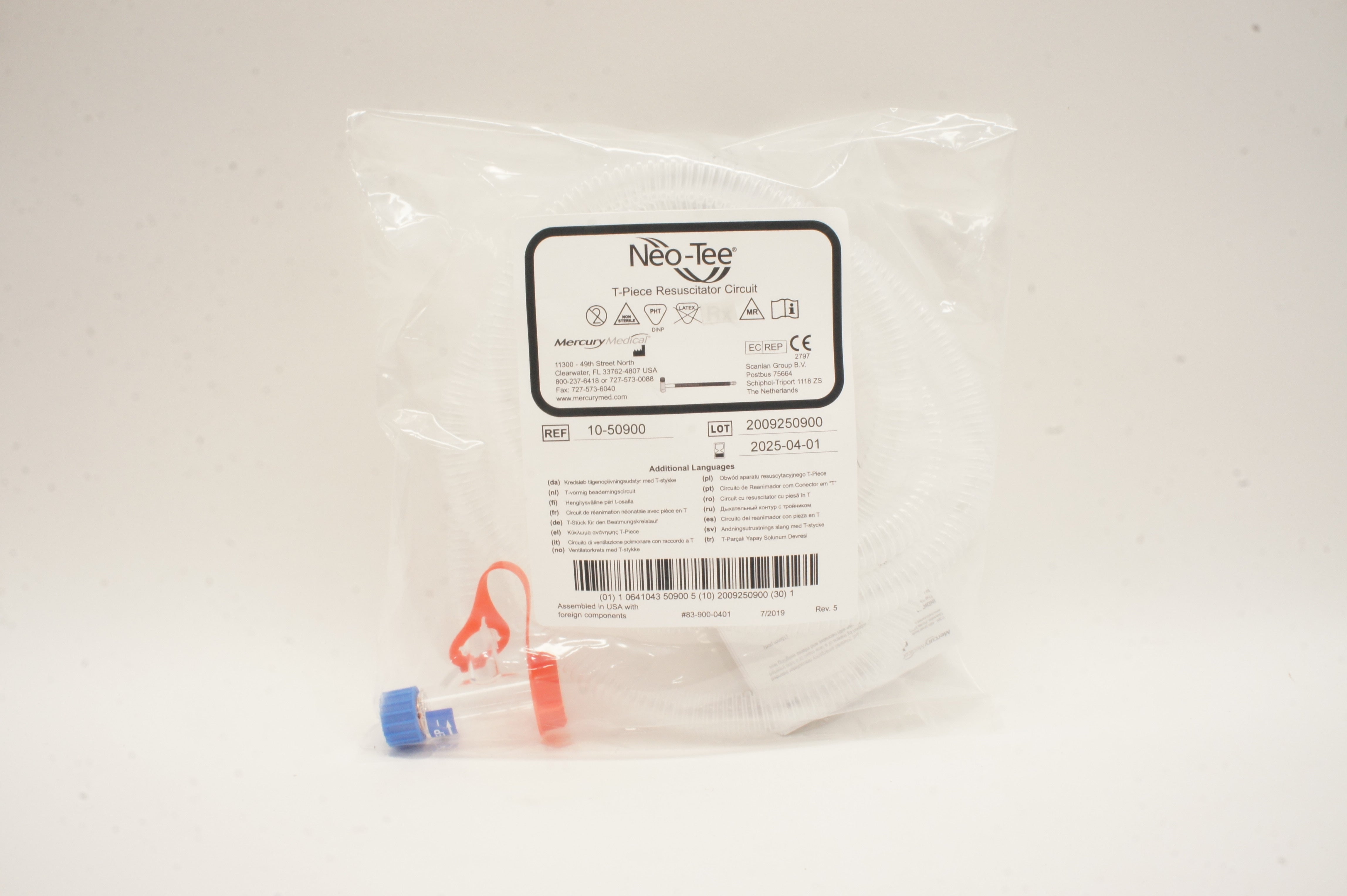 Mercury Medical 1050900 NeoTee TPiece Resuscitator Circuit