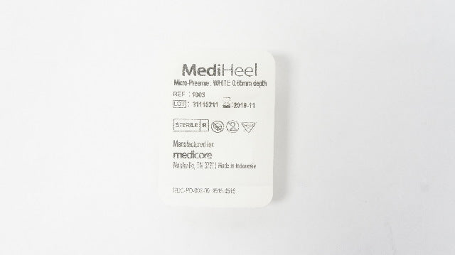 Medicore 1003 MediHeel Micro-Preemie White 0.65mm depth (x)