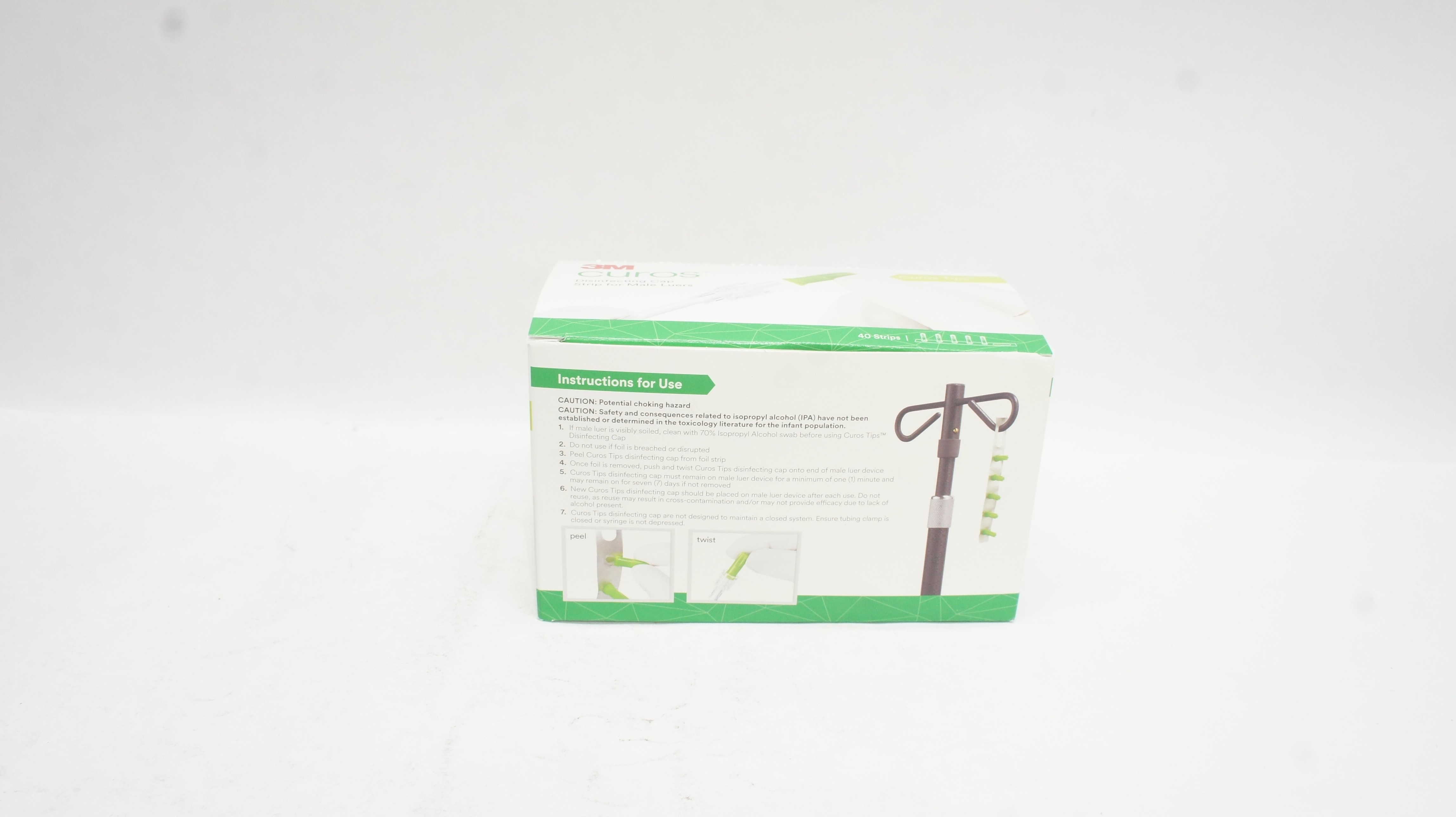 3M CM5-200 Curos Disinfecting Cap Strip for Male Luers - Box of 39