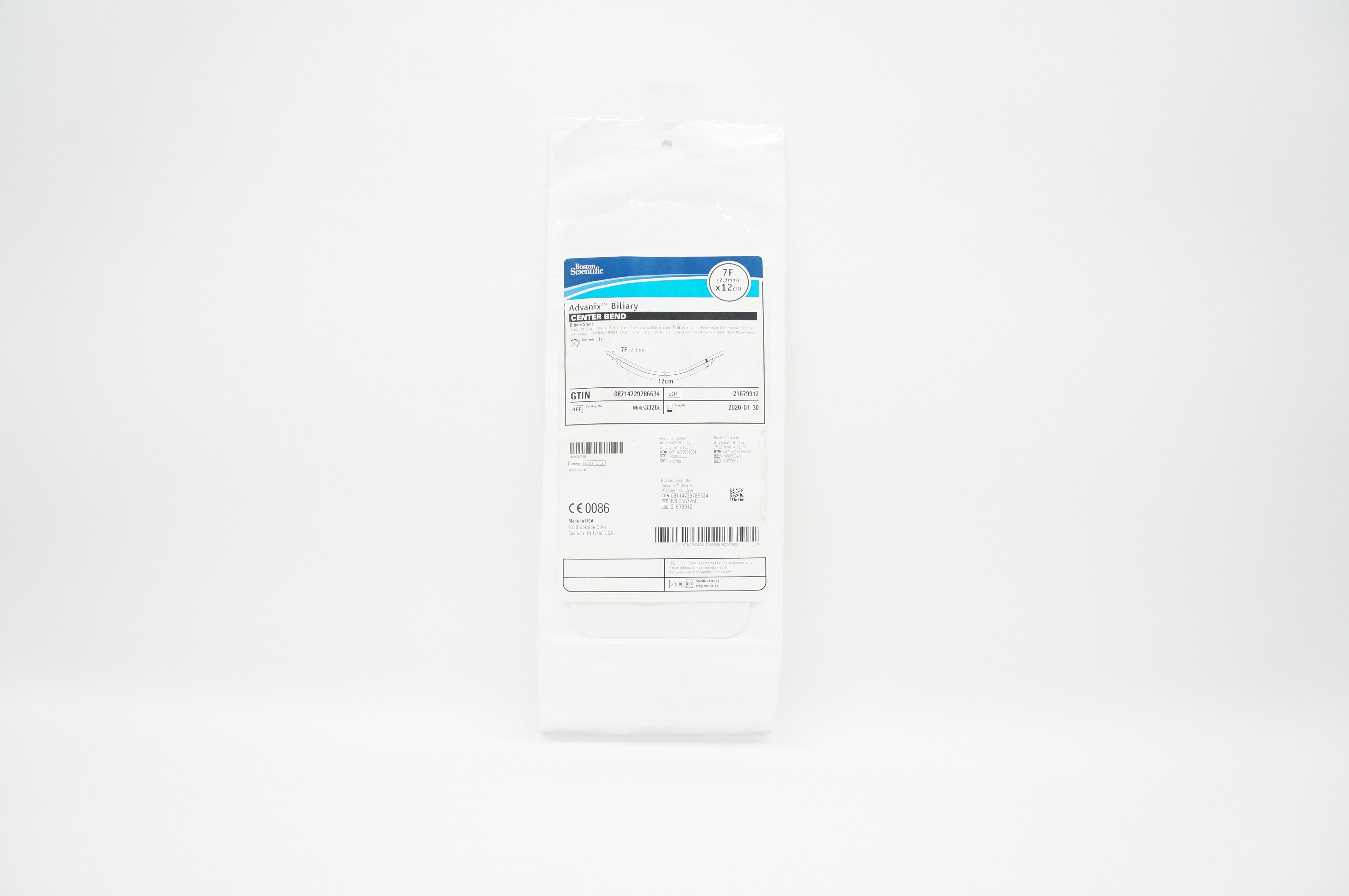 Boston Scientific 3326 Advanix Biliary Stent 7F x 12cm (x)