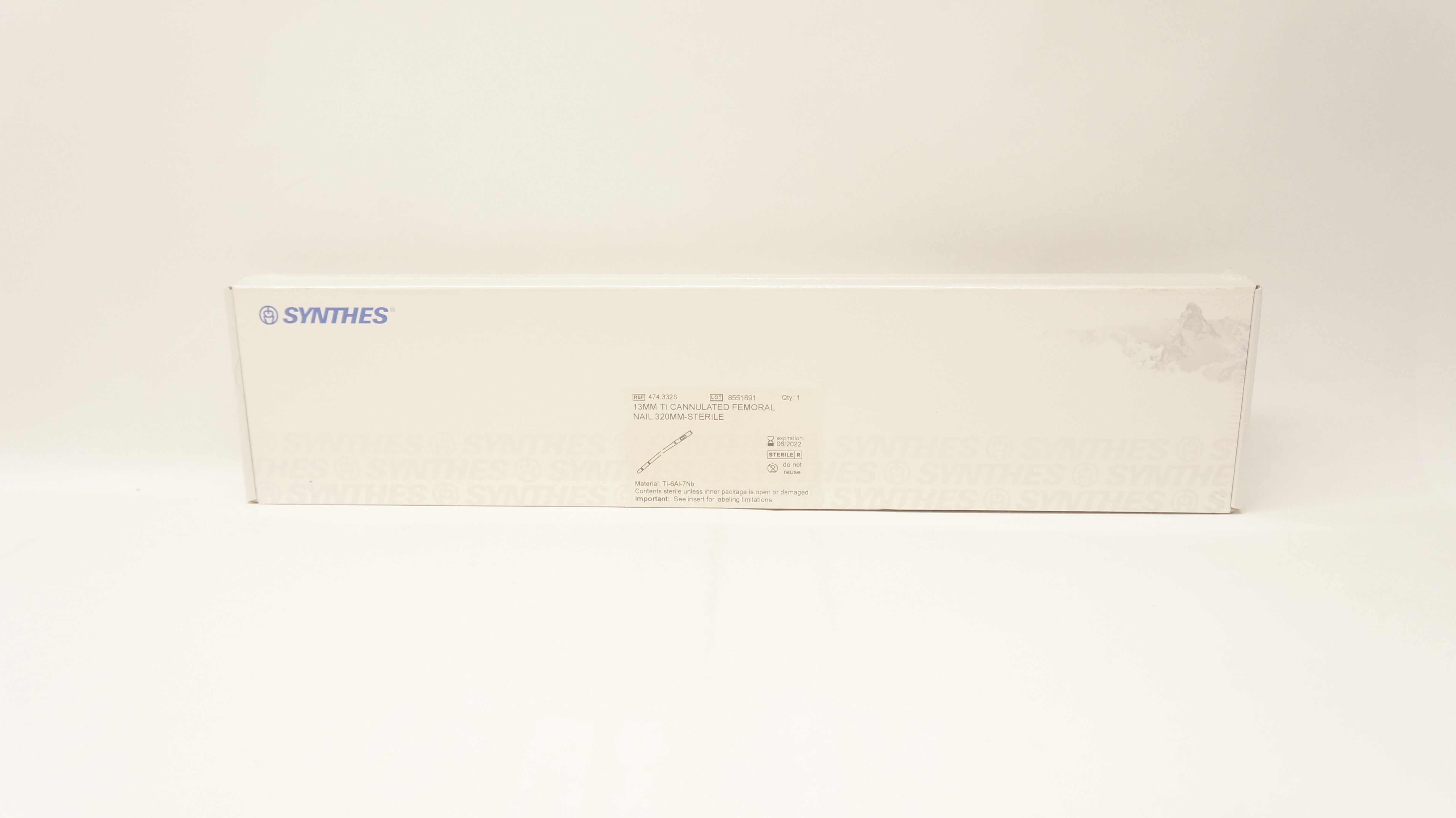 Synthes 474.332S 13mm Ti Cannulated Femoral Nail 320mm