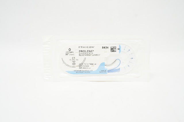 Ethicon 8434 0 PROLENE Polypropylene Stre CT 40mm 1/2c Taper, 30inch (x)