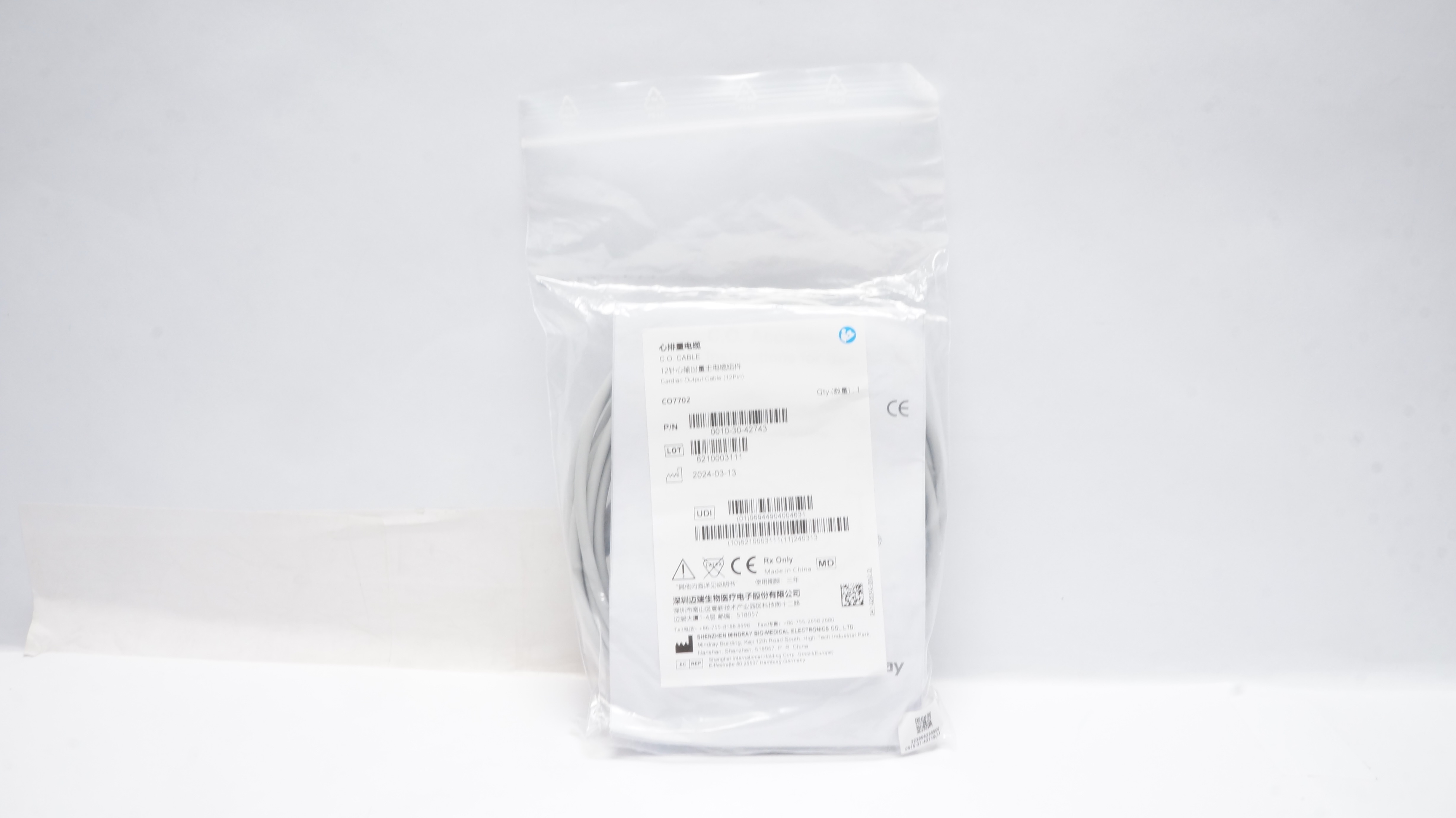 42743 Shenzhen Mindray Bio-Medical Electronics 0010-30-42743 Cardiac Output Cable