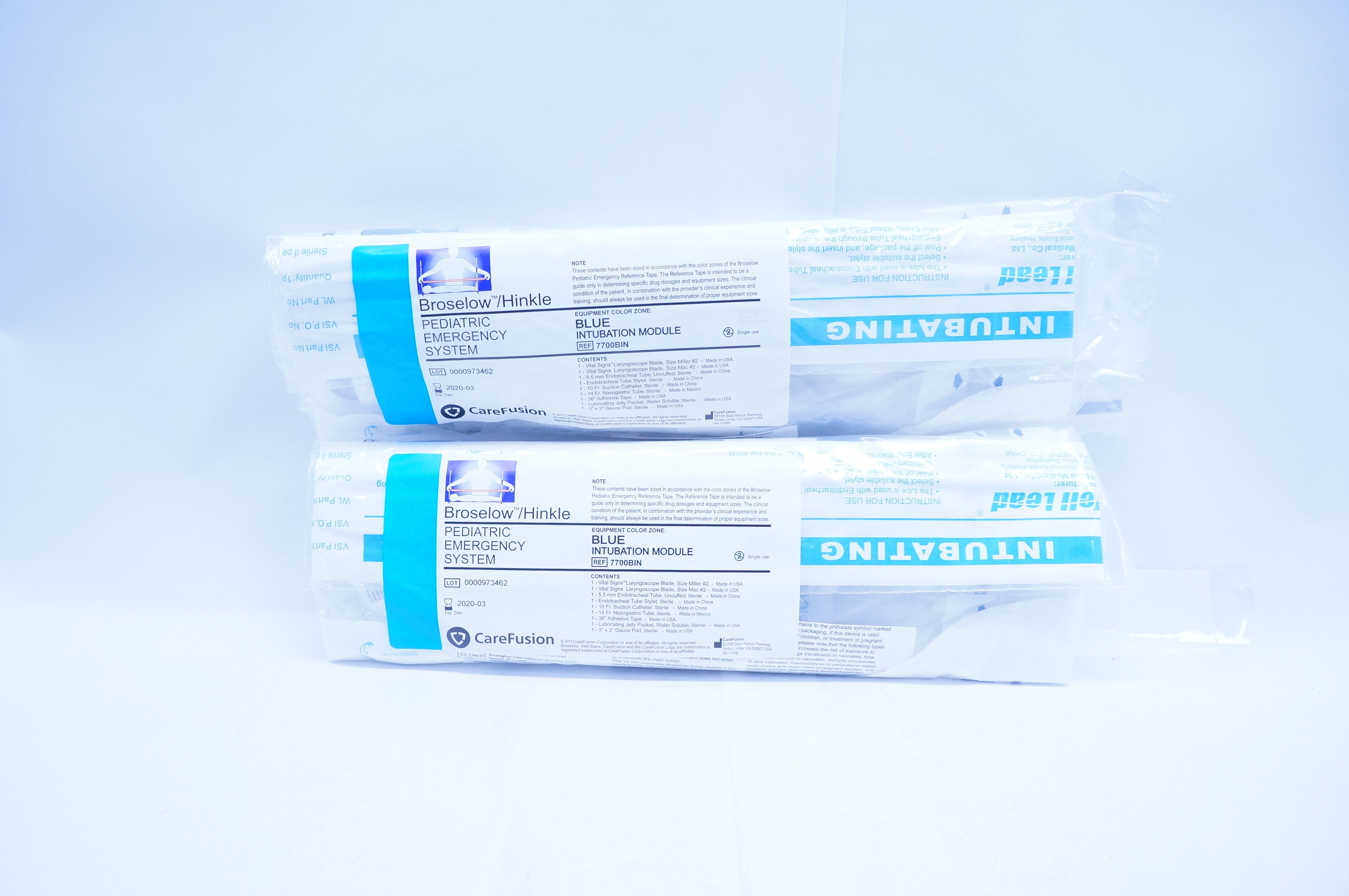 CareFusion 7700BIN Broselow/Hinkle Intubation Module Blue (x) - Pack of 2