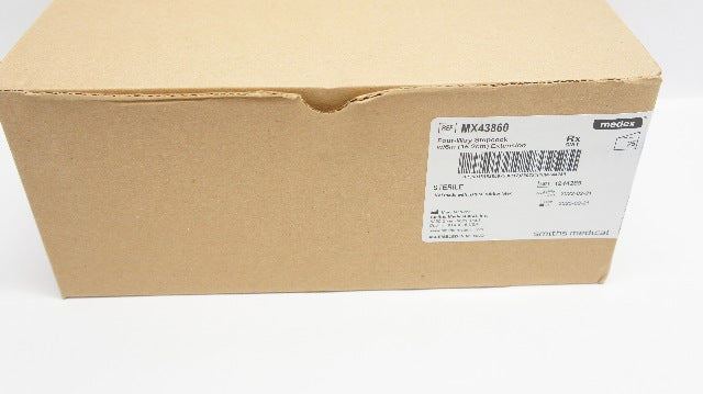 Smiths Medical MX43860 Medex Four-Way Stopcock W/6In Extension - Box of 25