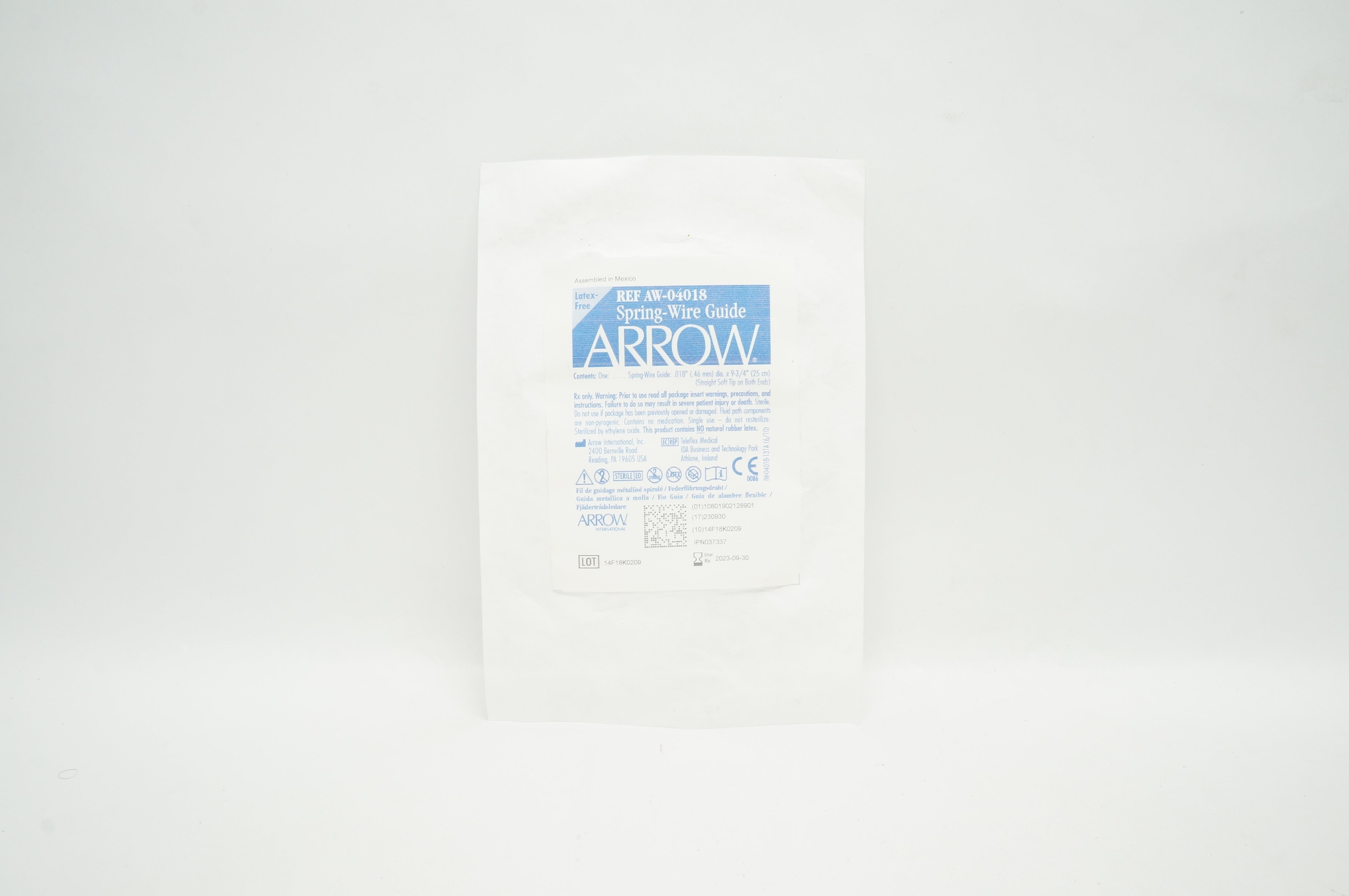Arrow AW-04018 Spring-Wire Guide .018inch dia. x 9-3/4inch Straight Soft Tip