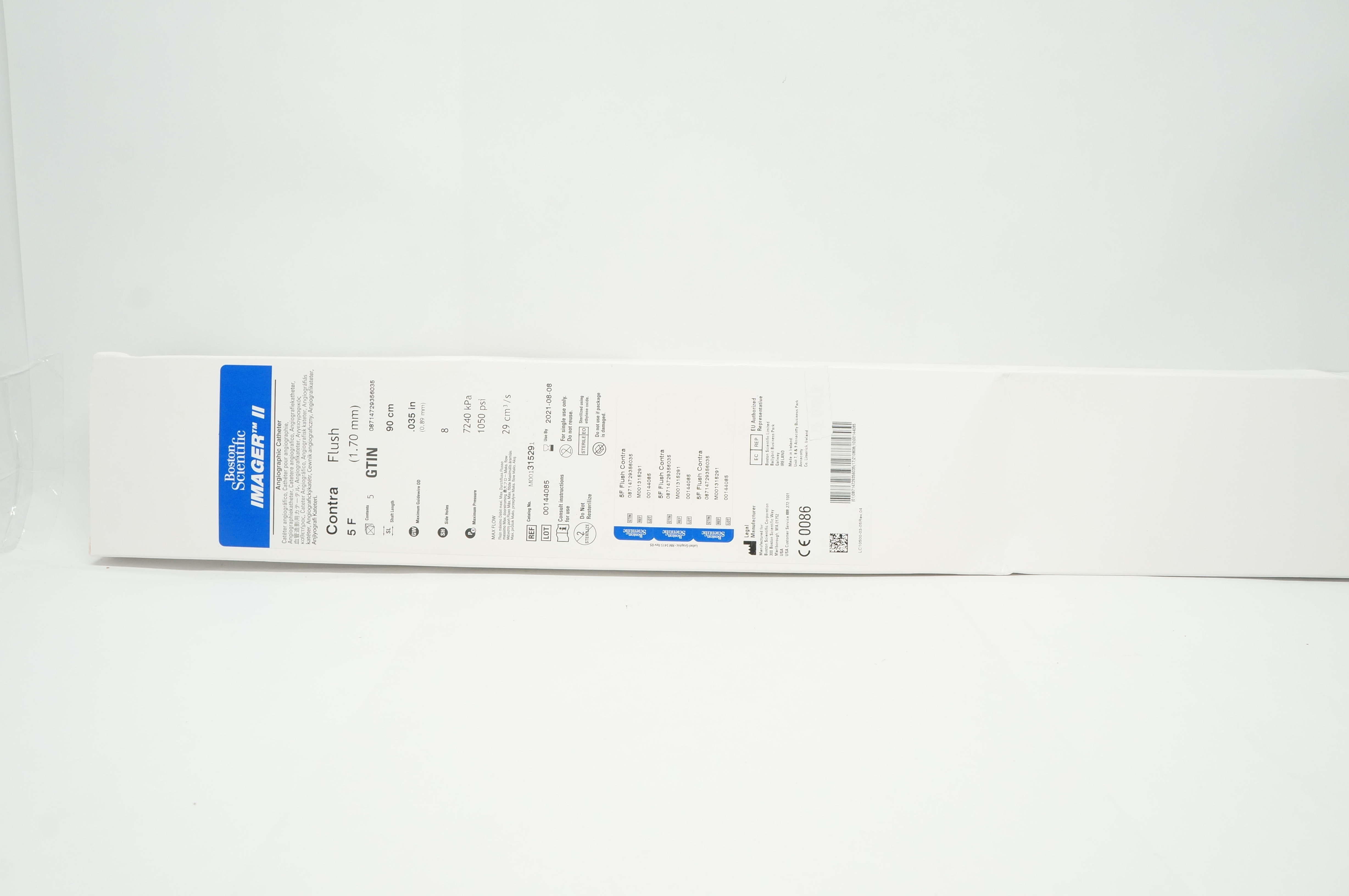 Boston Scientific 31529 Imager II Angiographic Cath. 5F Contra Flush - Box of 5
