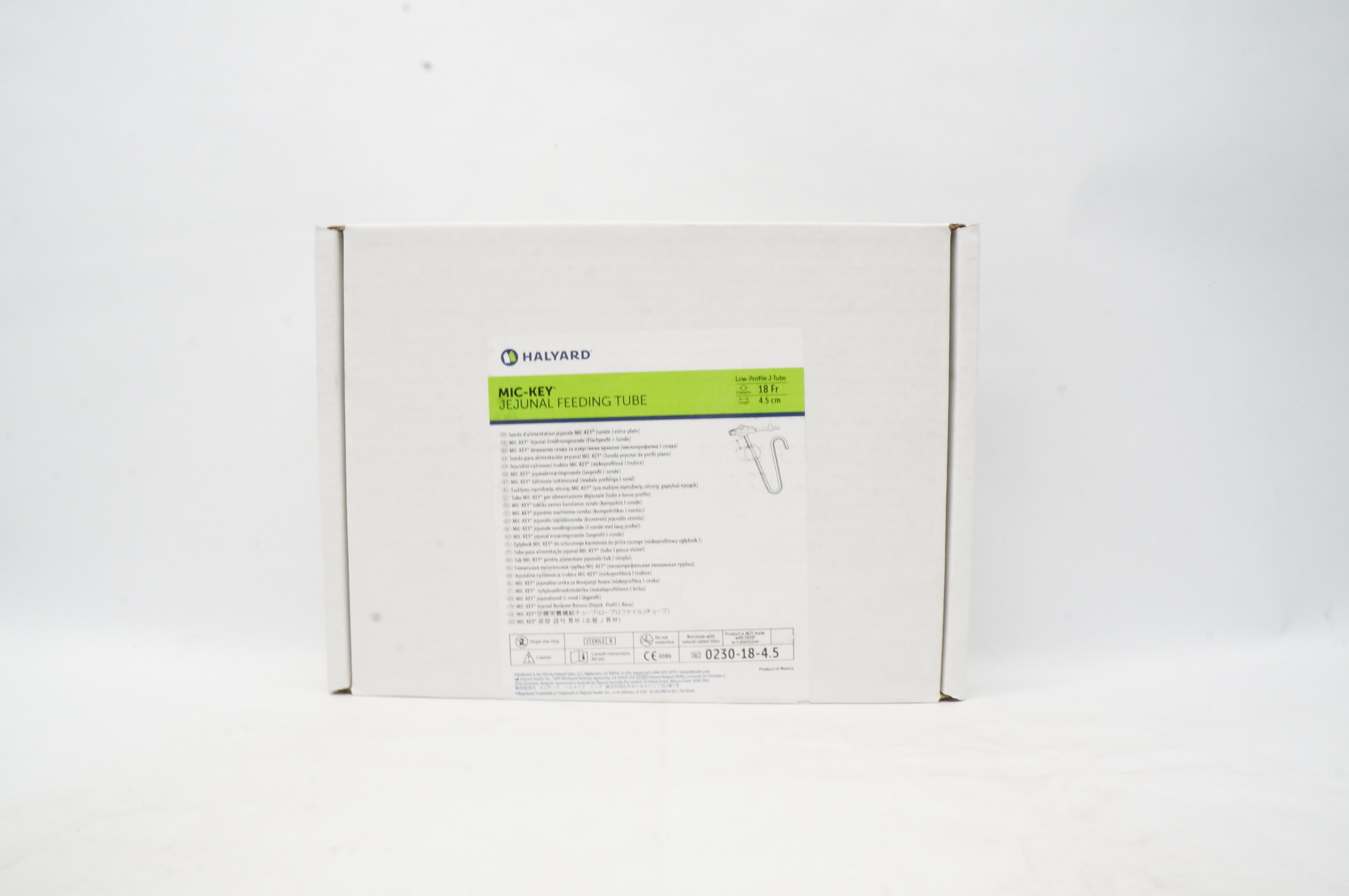 Halyard 0230-18-4.5 MIC-KEY Jejunal Feeding Tube 28Fr x 4.5cm (x)