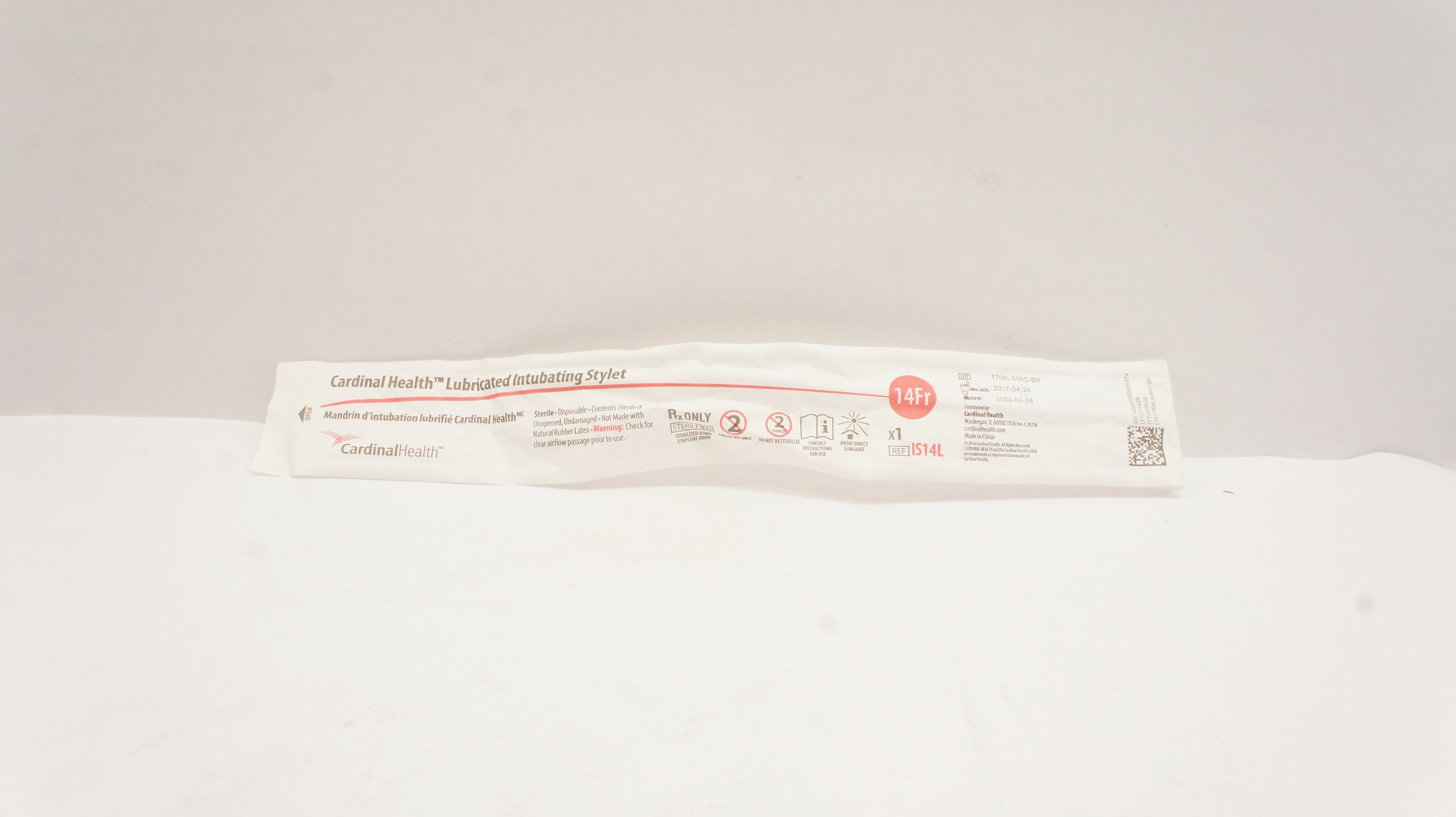 Cardinal Health IS14L Lubricated Intubating Stylet 14 Fr. (x)