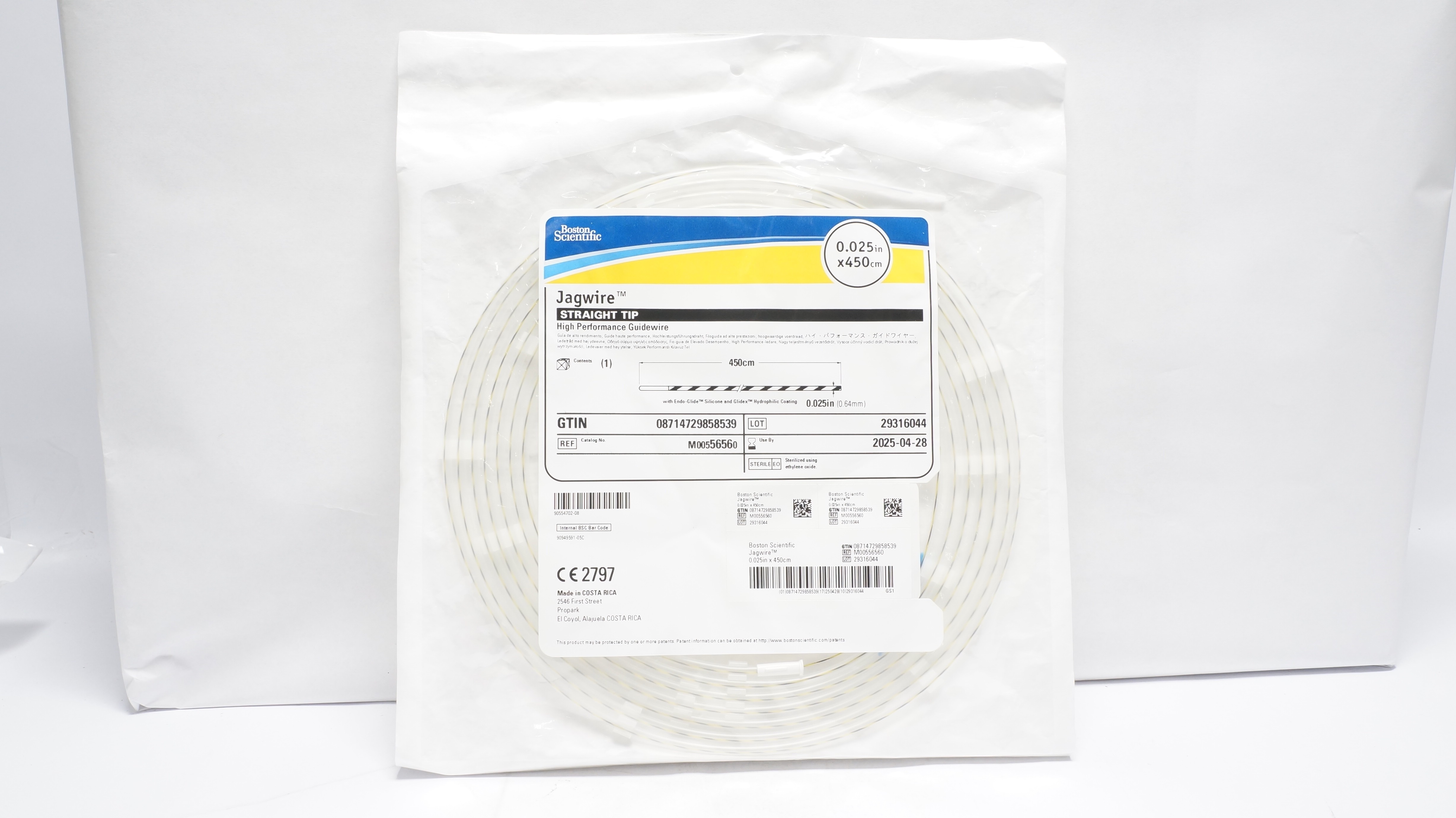 Boston Scientific 5656 Jagwire Straight Tip High 0.025inch x 450cm (x)