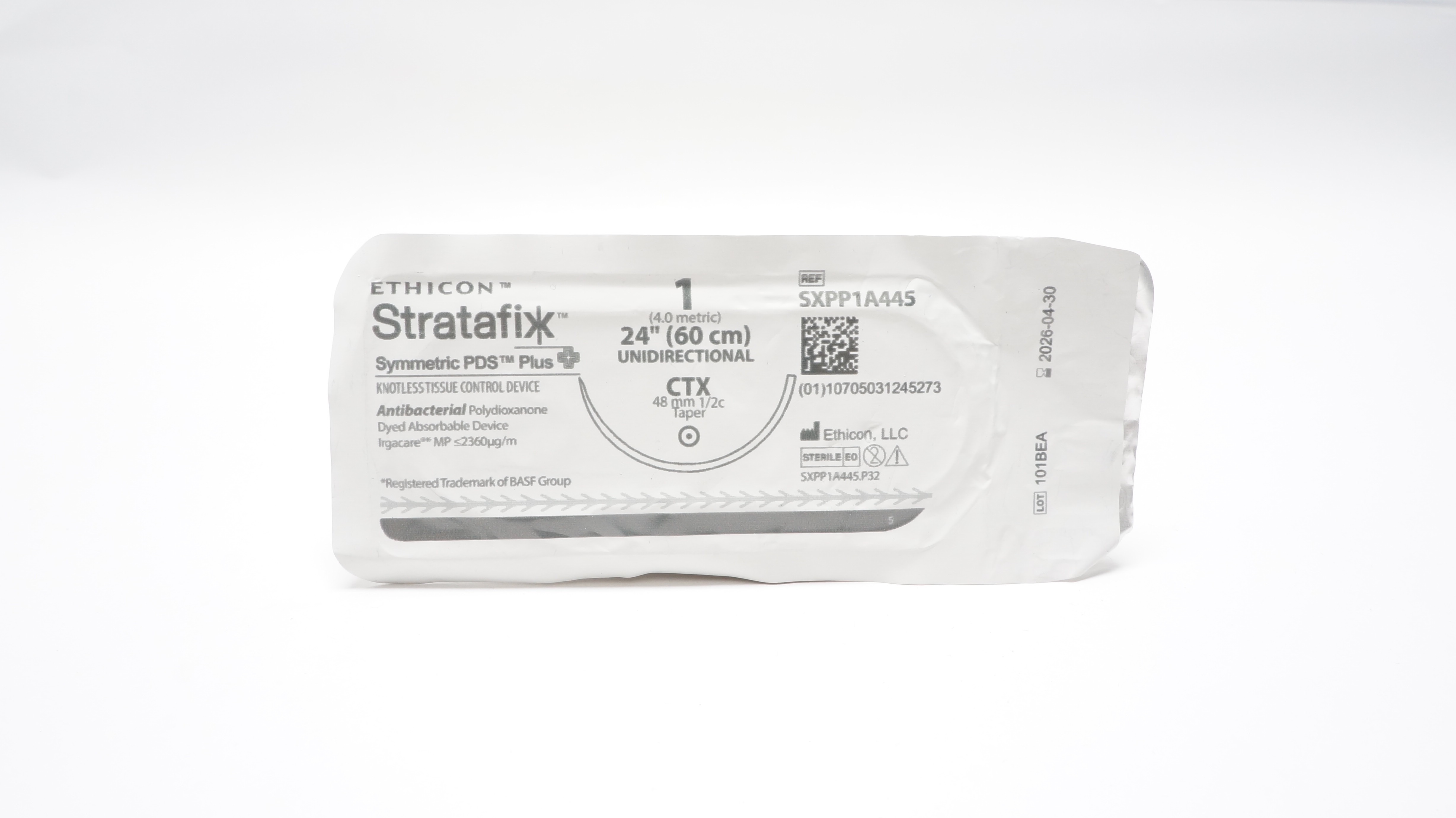 Ethicon SXPP1A445 1 Stratafix PDS Plus Stre CTX 48mm 1/2c Taper, 24inch