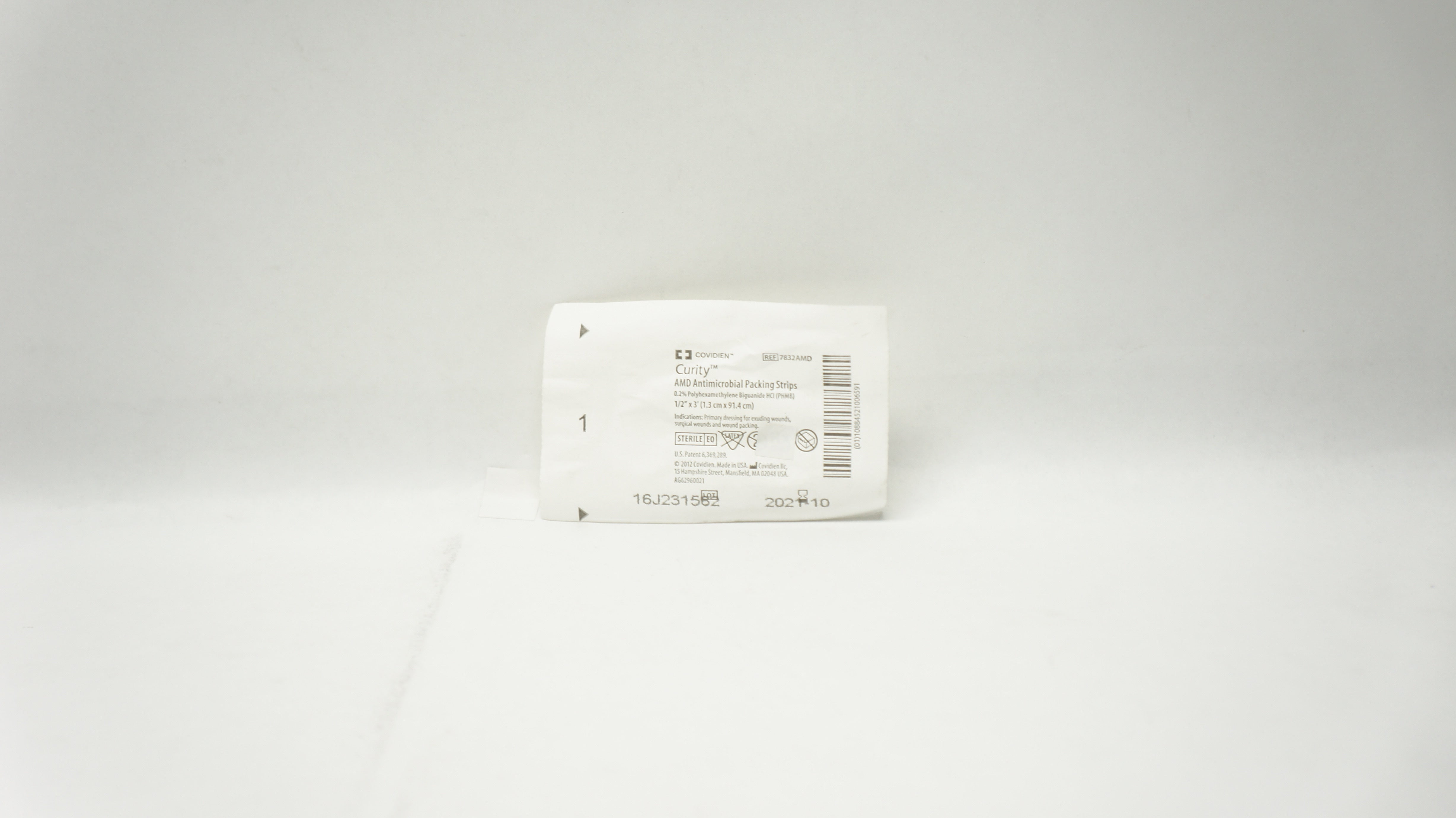 Covidien 7832AMD Curity AMD Antimicrobial Packing Strips 1/2inch x 3Fr (x)